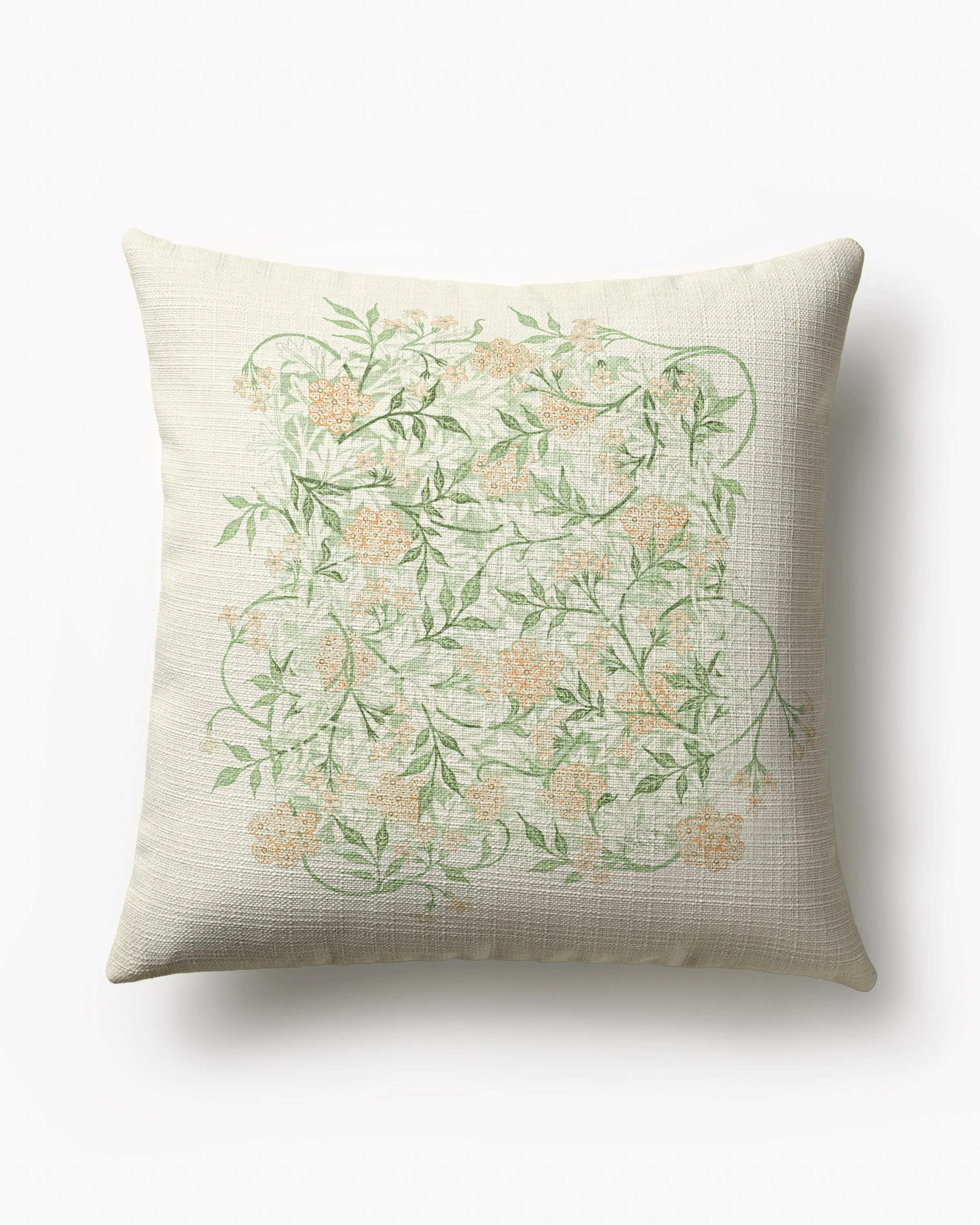 Jasmine Soft Sage Woven Throw Pillow