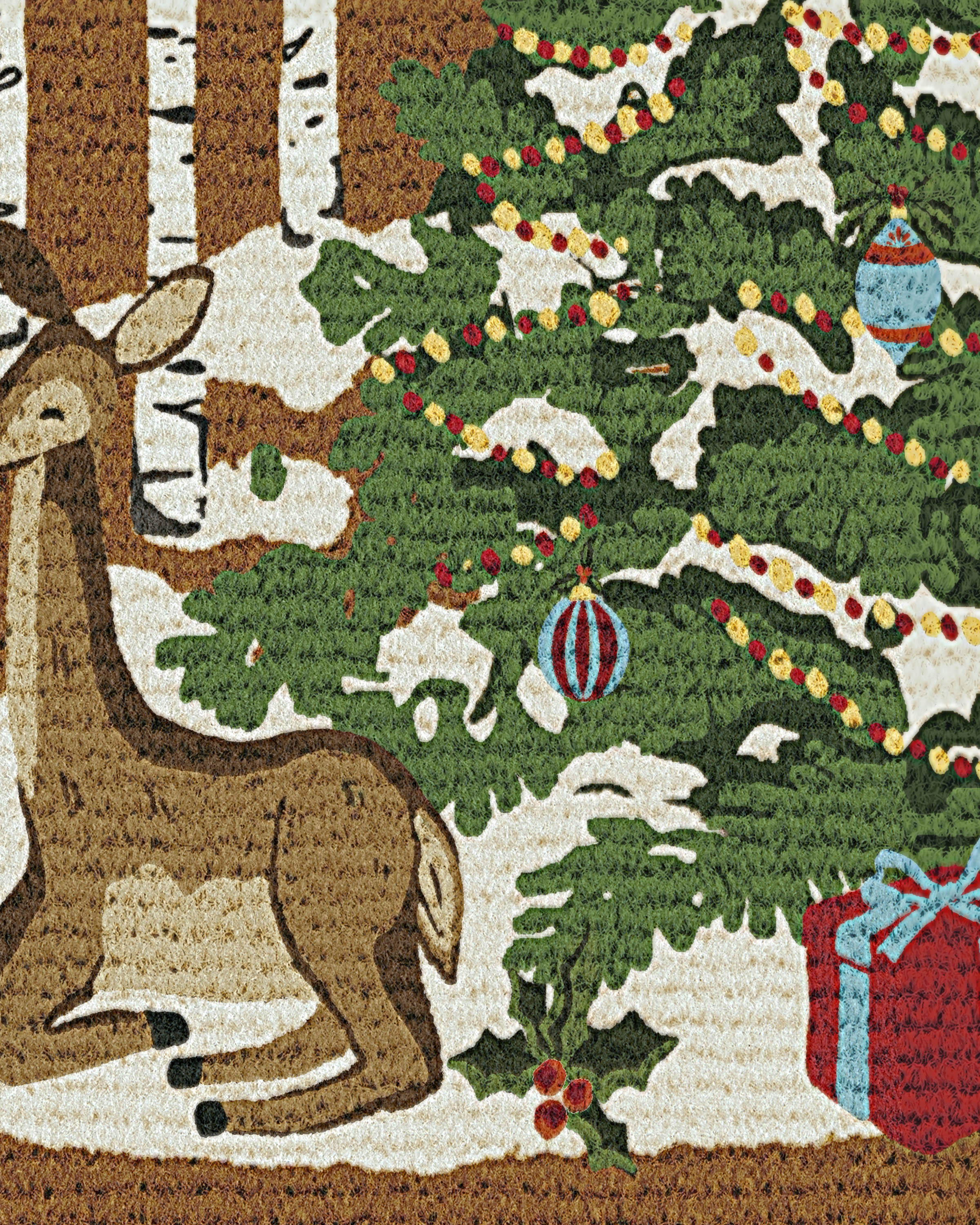1027-woodland-holiday-large-doormat-3.jpg Woodland Holiday Large Doormat