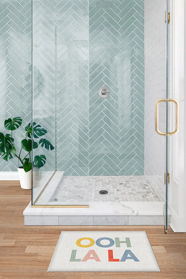 Ooh La La Multicolor Bath Mat