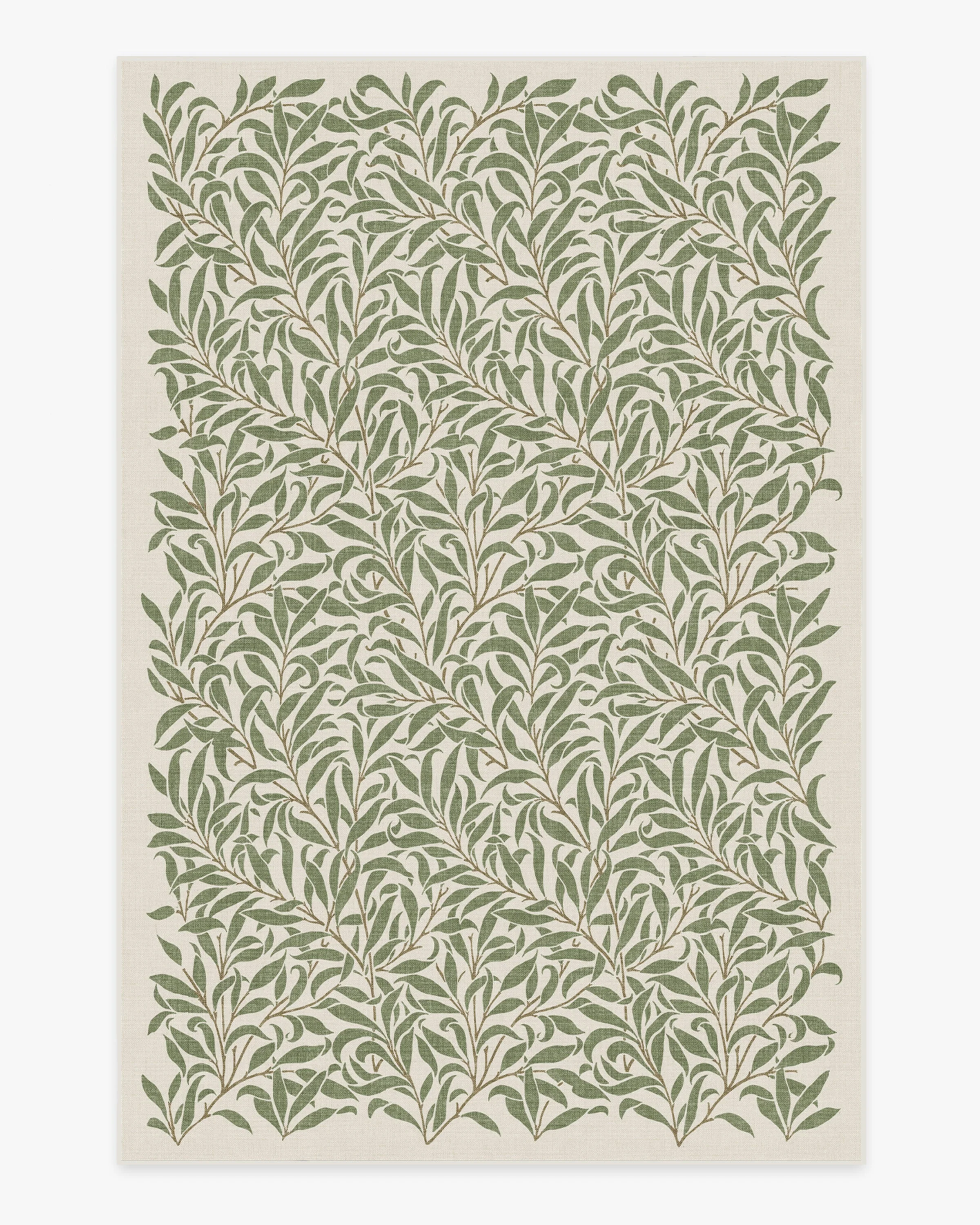 Pure Willow Boughs Green Flatwoven Rug
