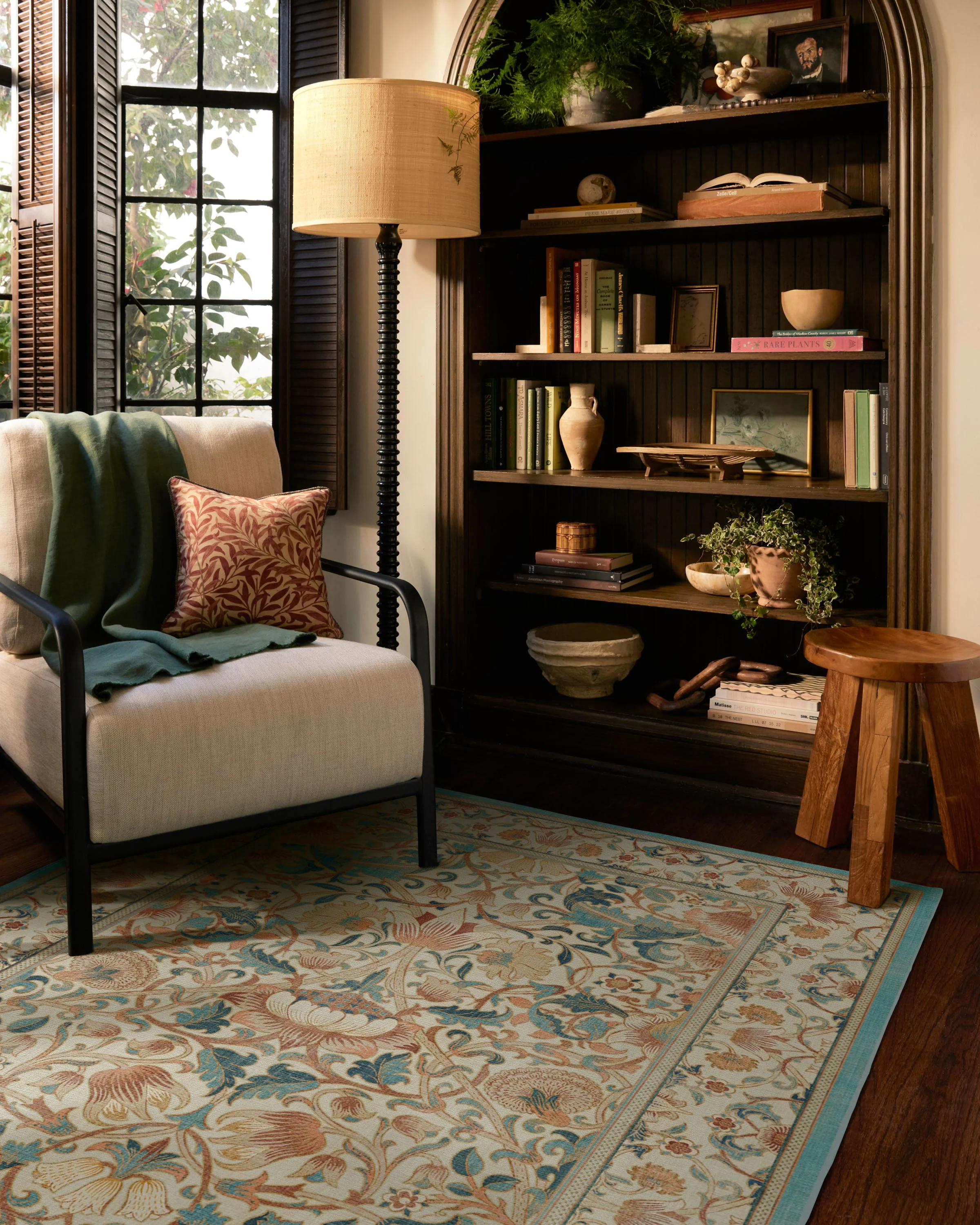 Lodden Soft Rose & Teal Flatwoven Rug