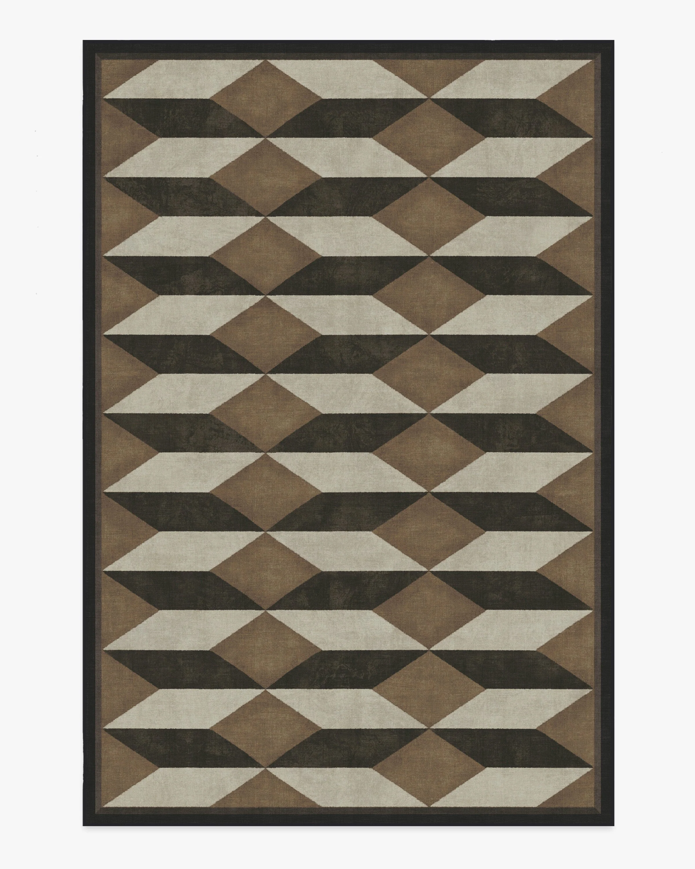 Oak Black & Camel Rug