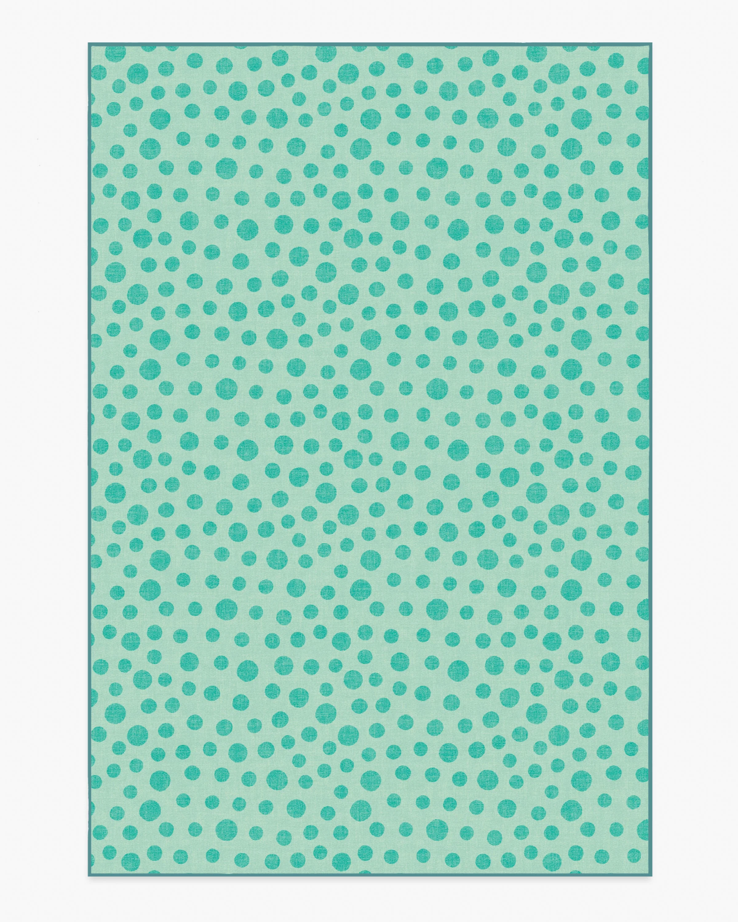 Dancing Dots Mint Green Rug