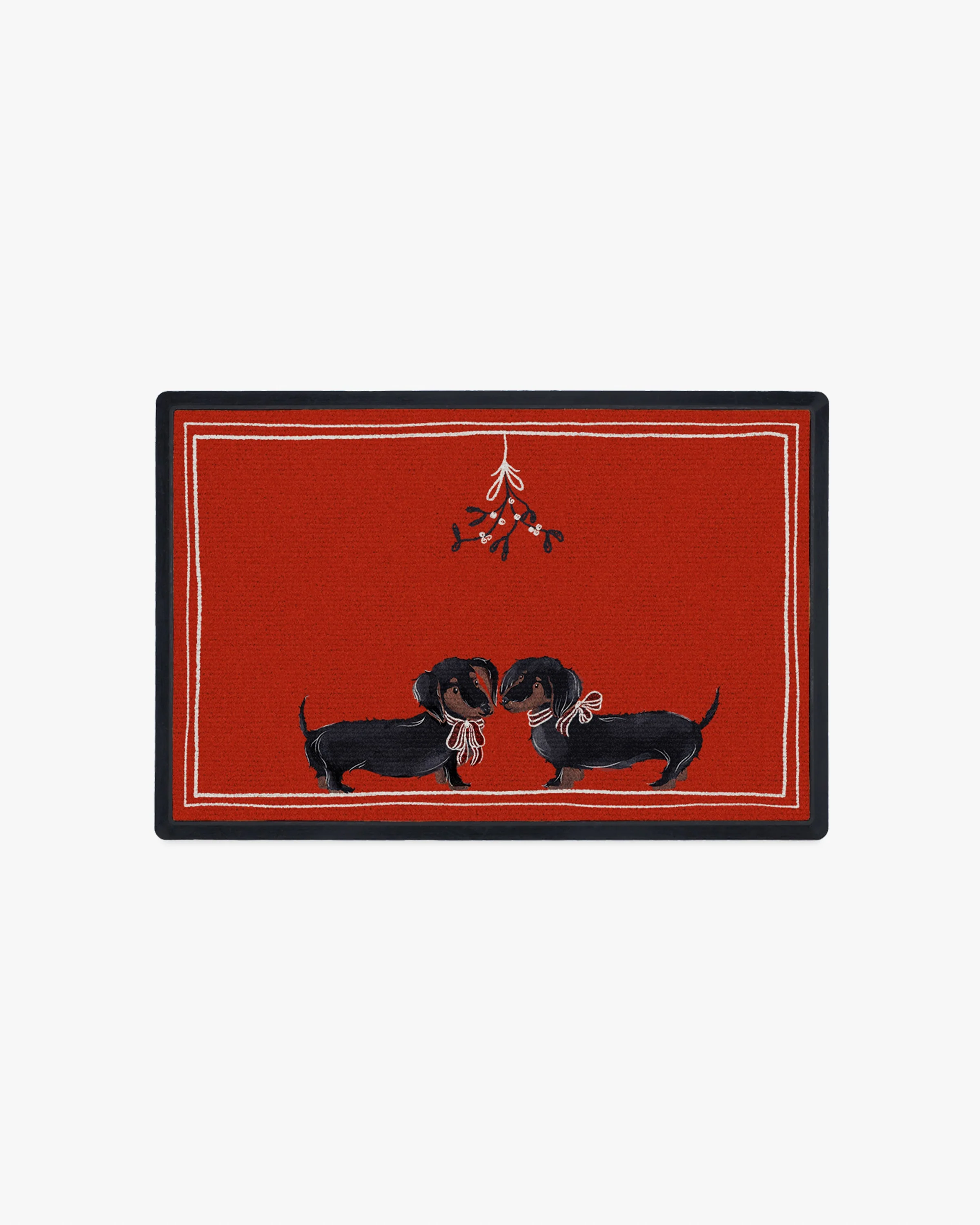 Pawlished Holiday Doxie Doormat