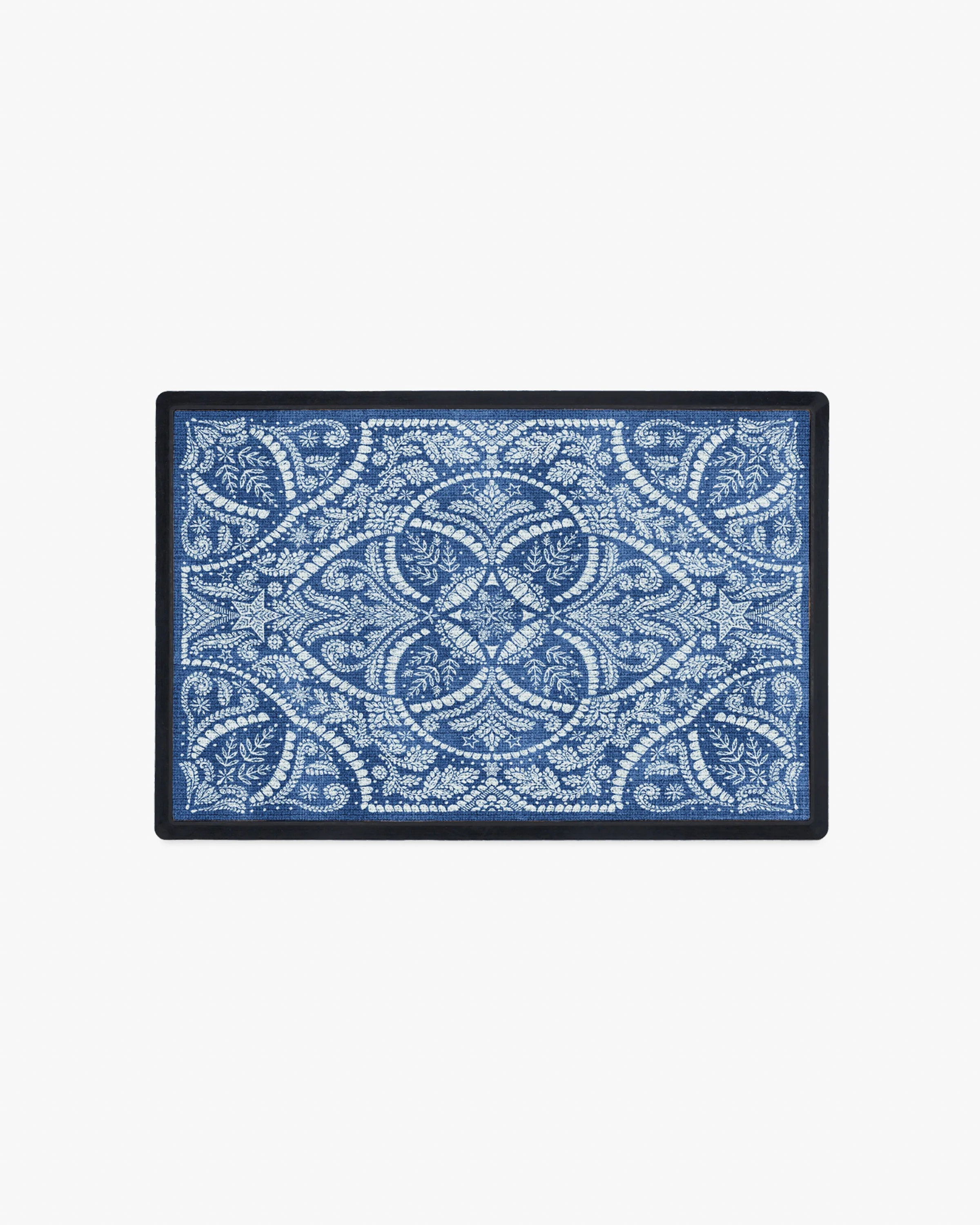 Winter Medallion Blue Doormat