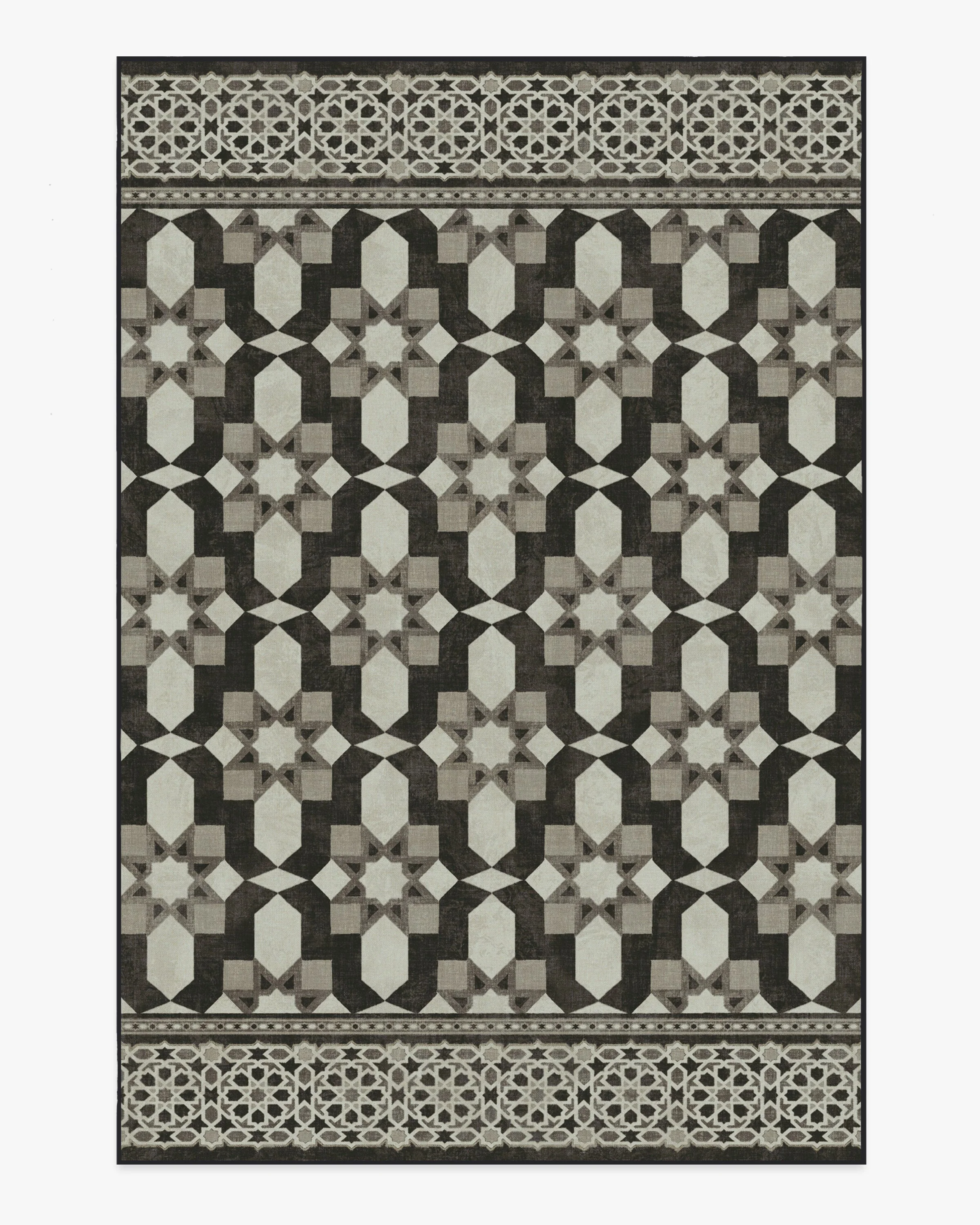 Emir Black & Ivory Flatwoven Rug