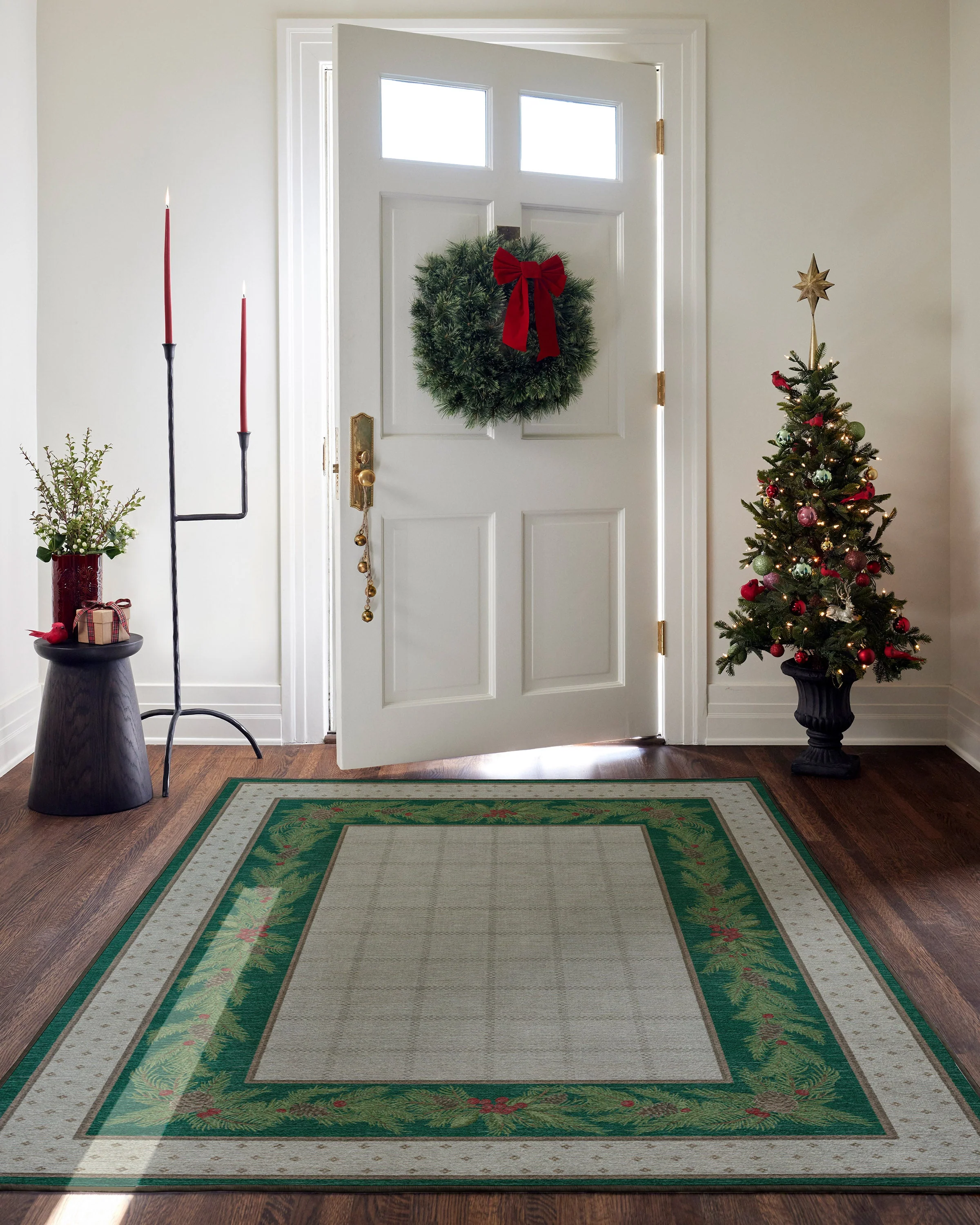 1235-pine-border-green-silver-rug-6.webp Pine Border Green & Silver Rug