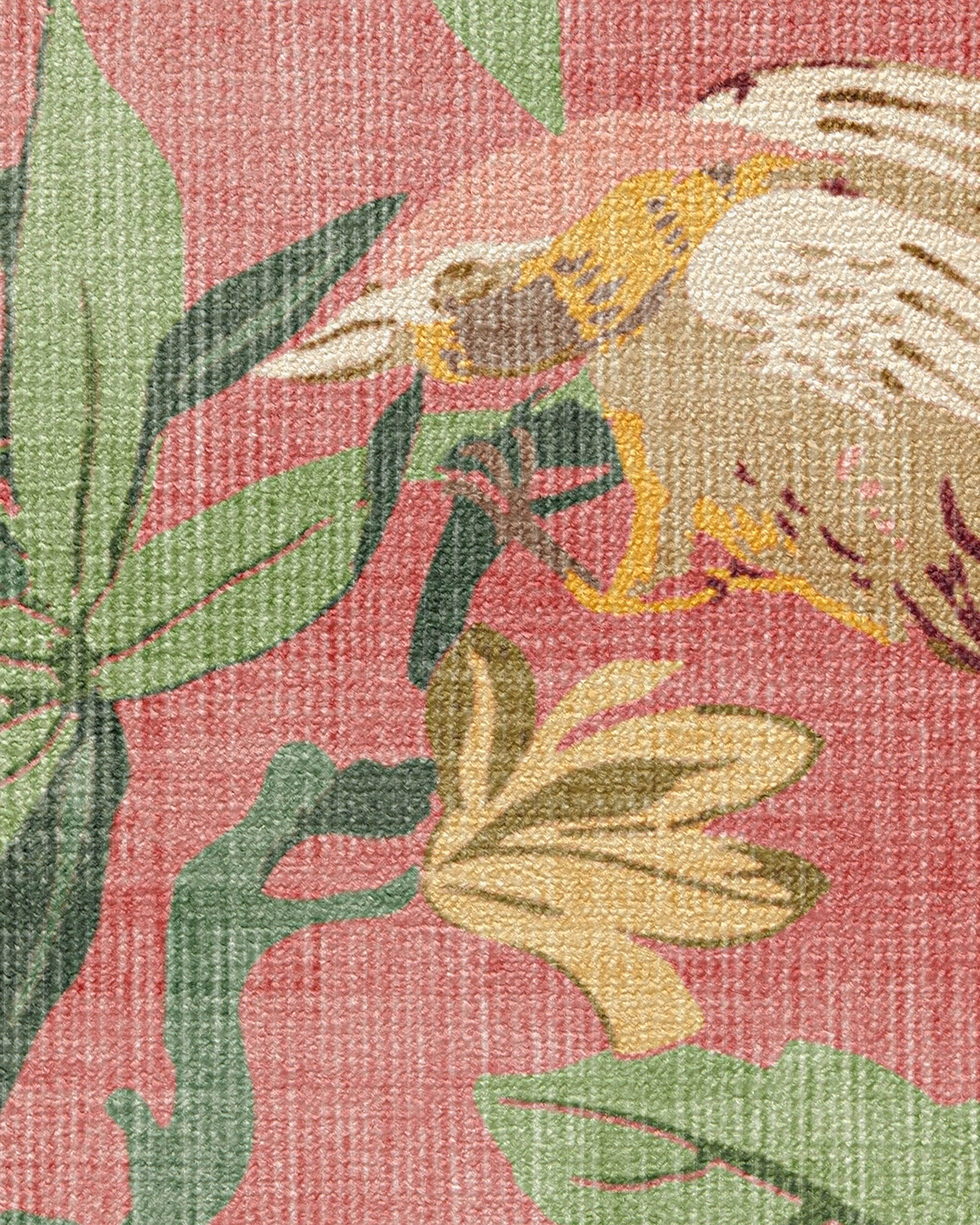 Bamboo & Bird Blossom Pink Rug