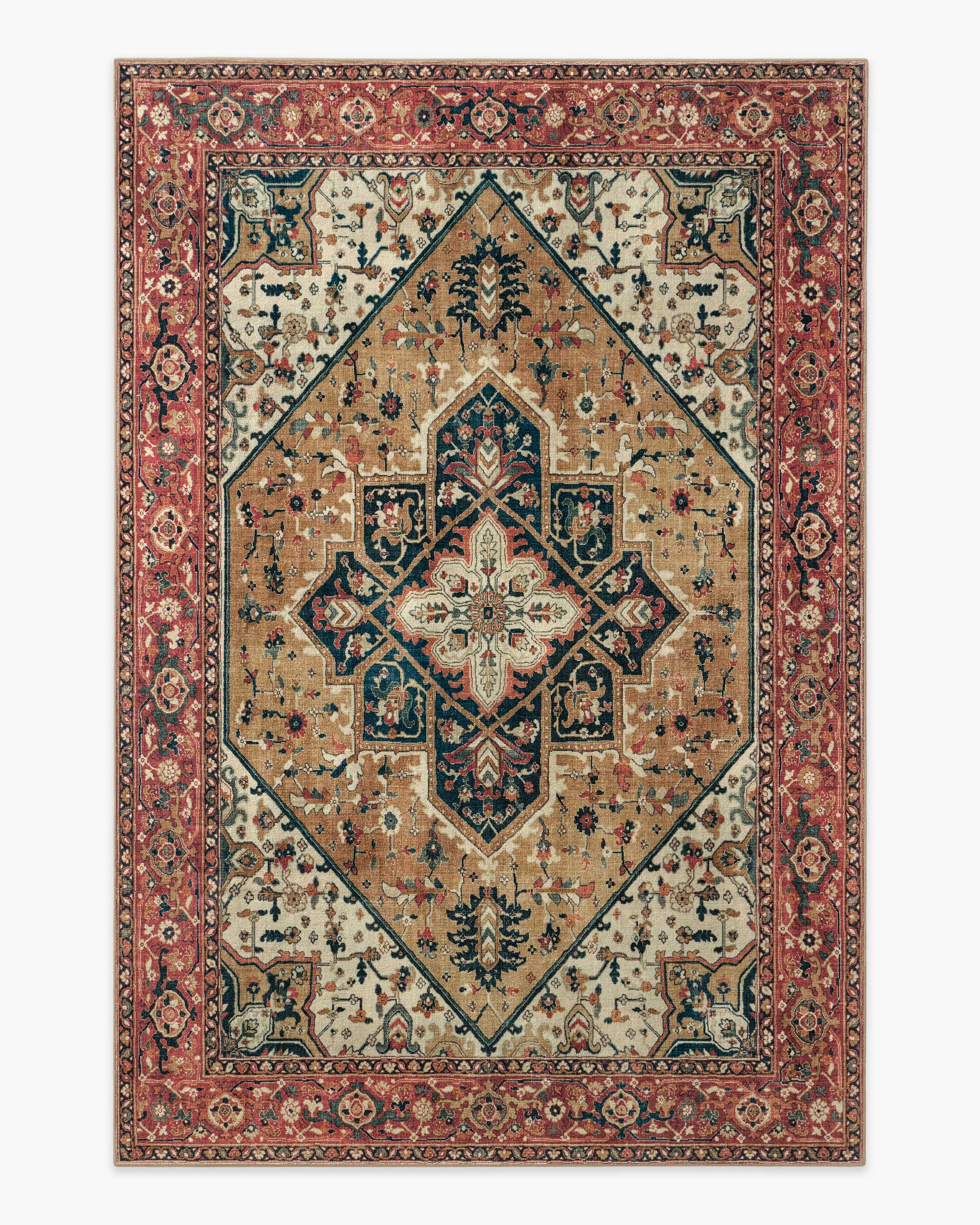 Santiago Camel & Scarlet Rug