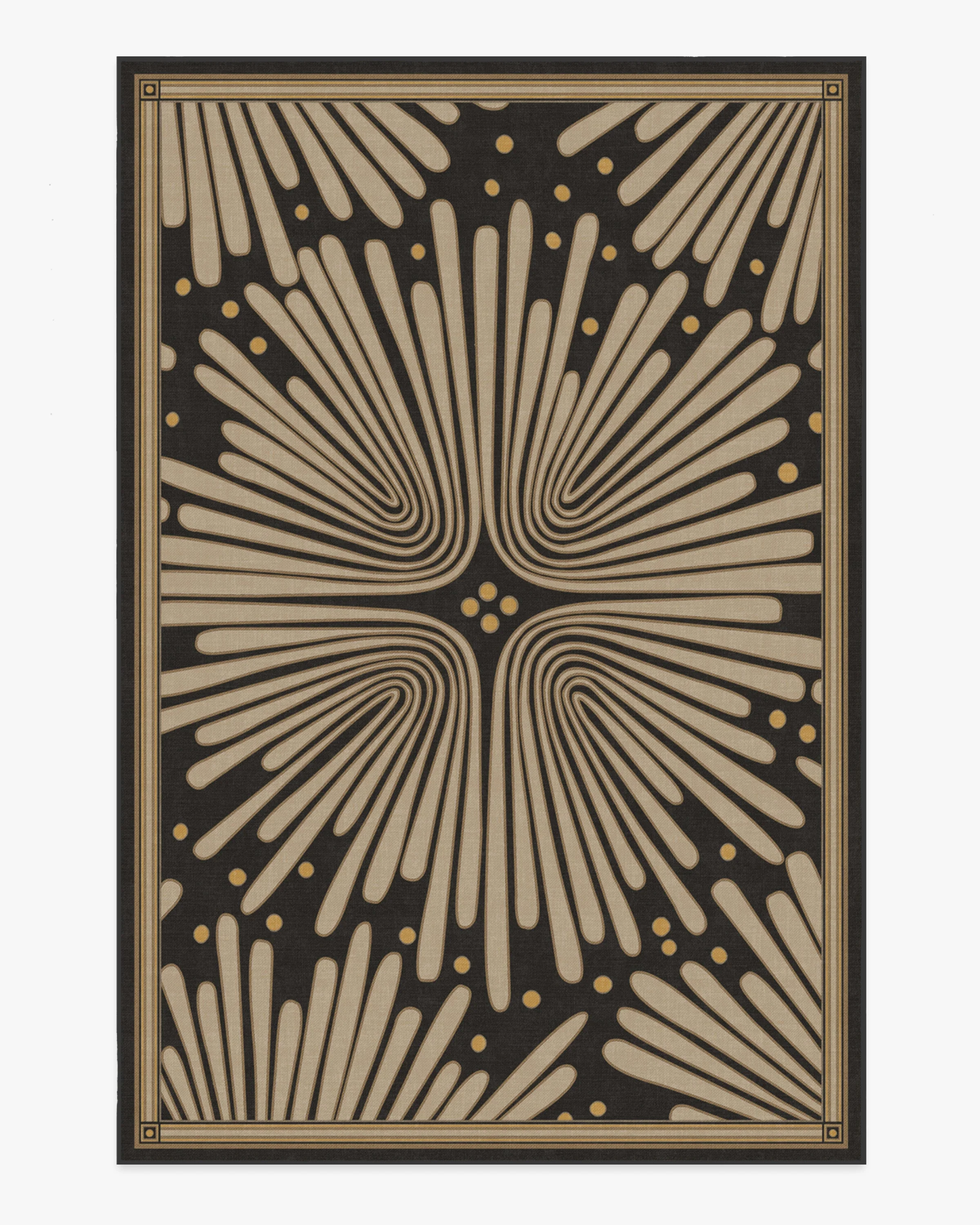 Gatsby Black & Gold Flatwoven Rug