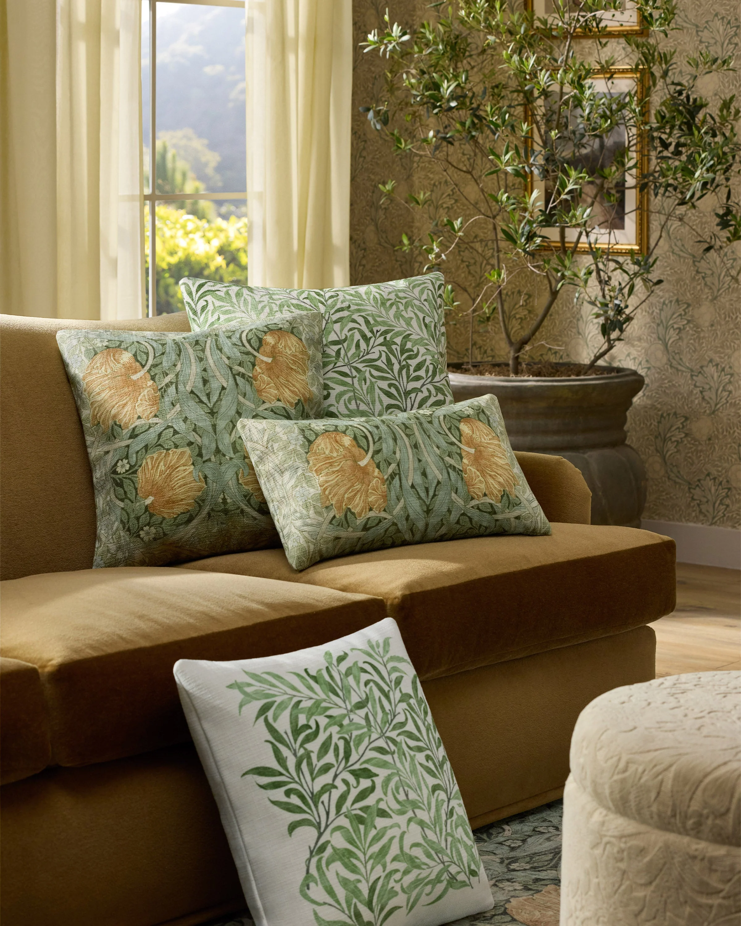 Pimpernel Sage Woven Throw Pillow