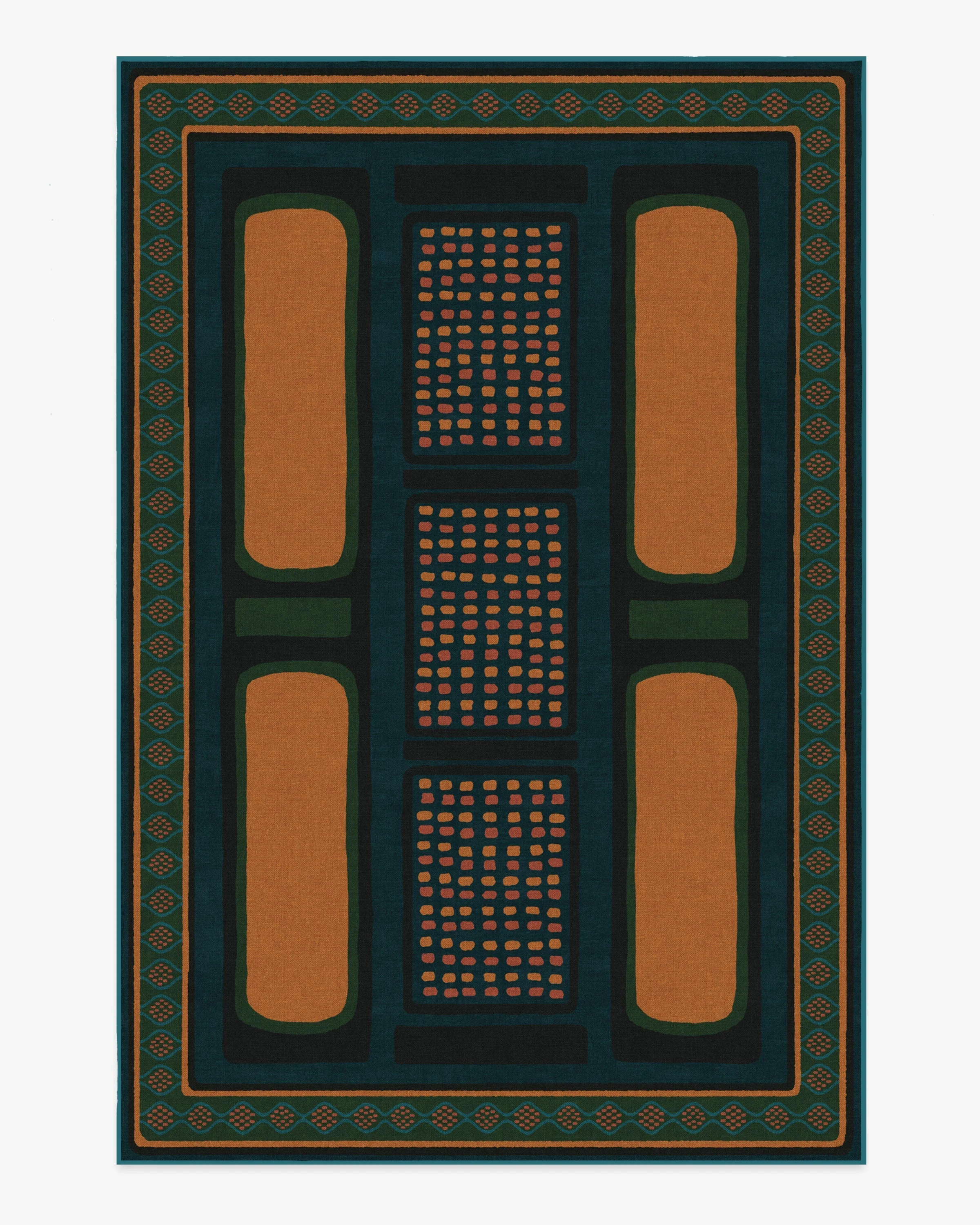 Nerissa Teal & Gold Rug