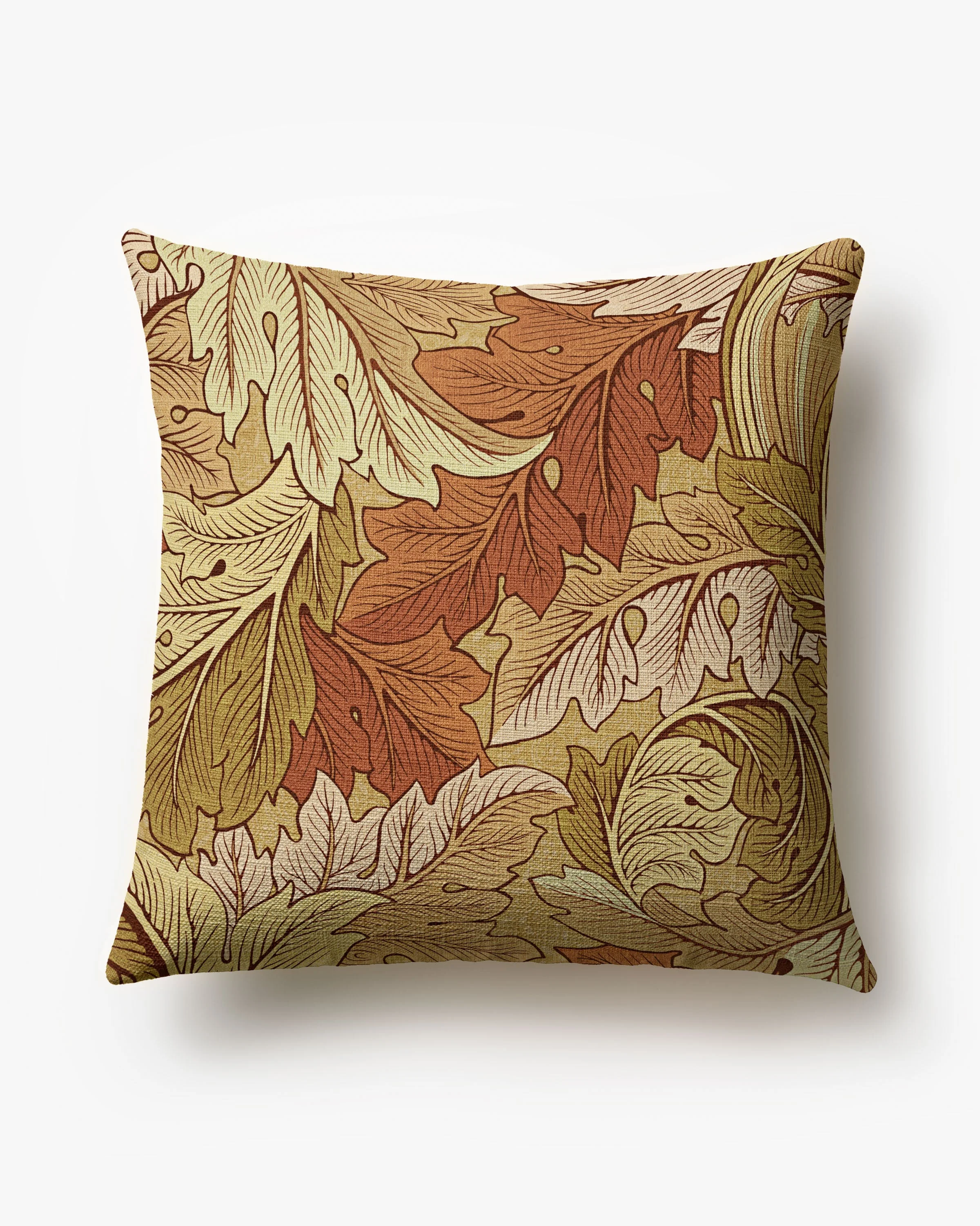 Acanthus Warm Neutral Woven Throw Pillow