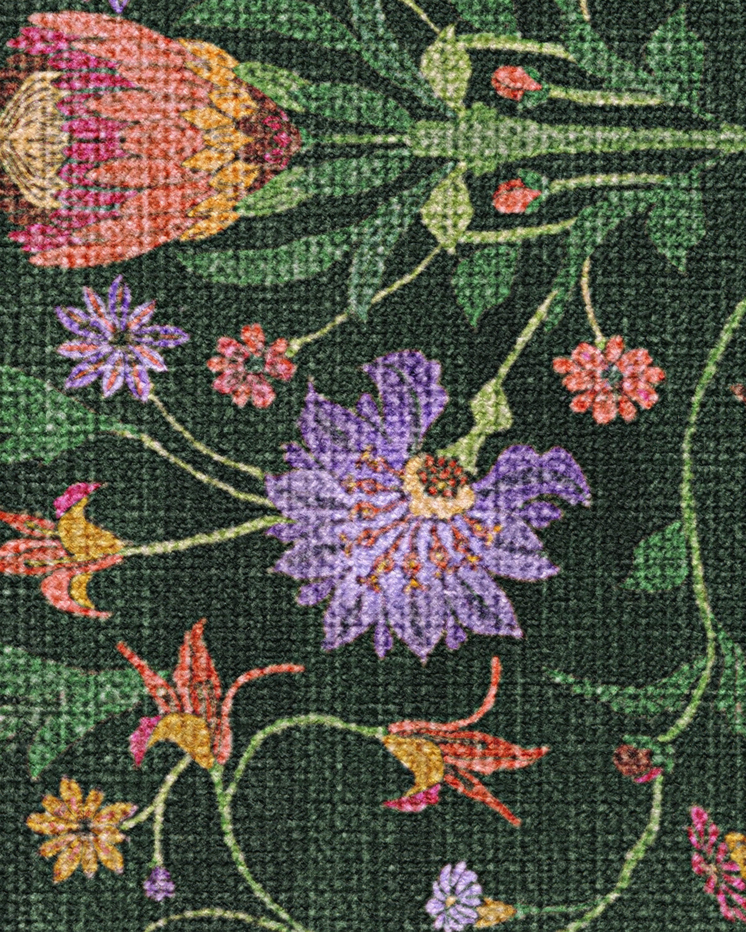 Protea Forest Green Rug