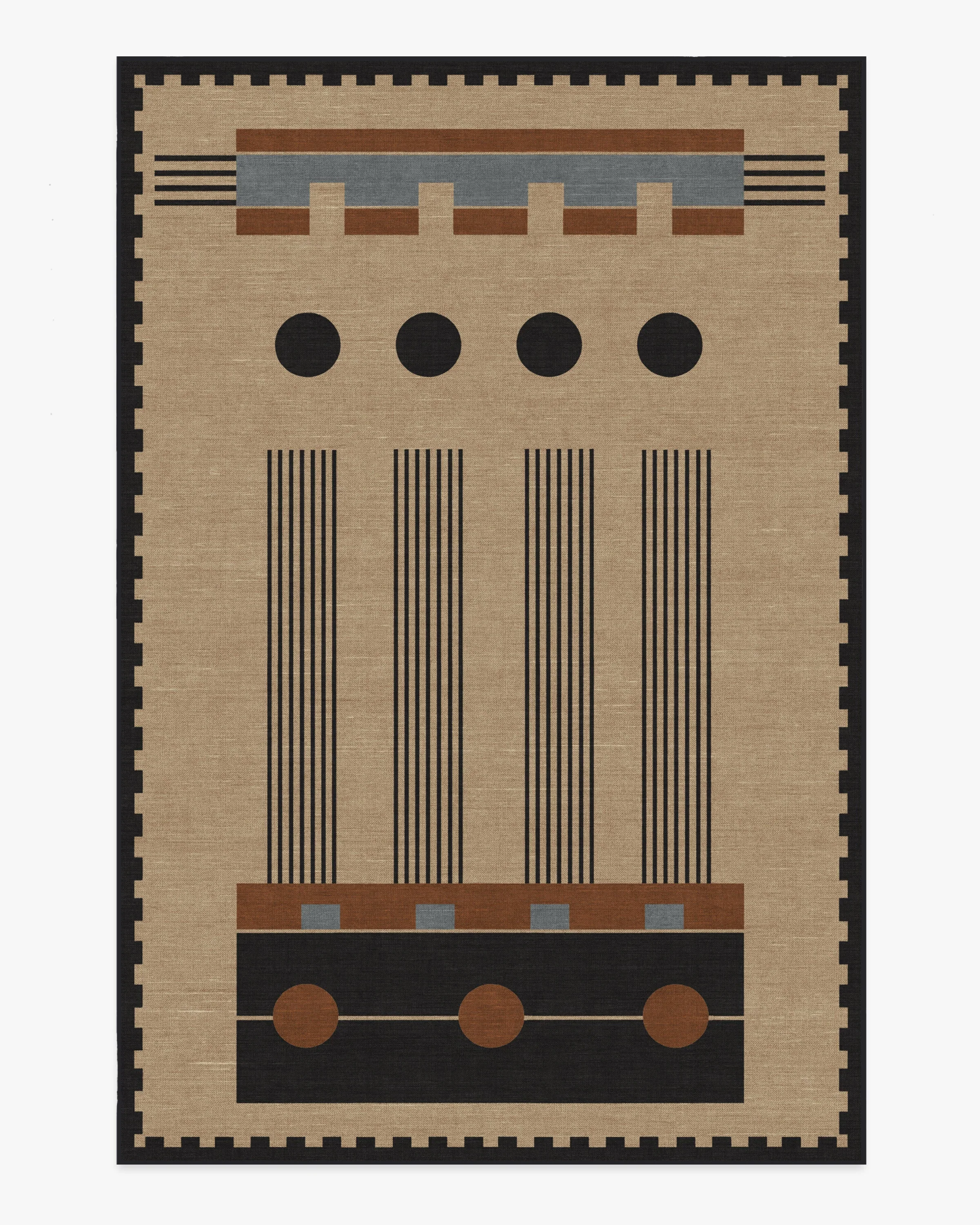 Kasi Black & Tan Flatwoven Rug