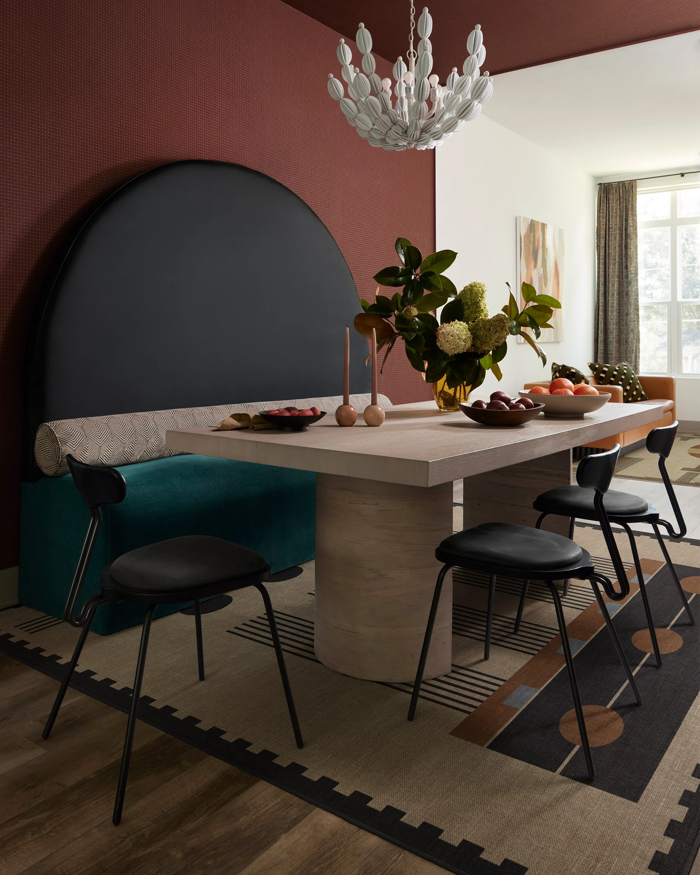 Kasi Black & Tan Flatwoven Rug