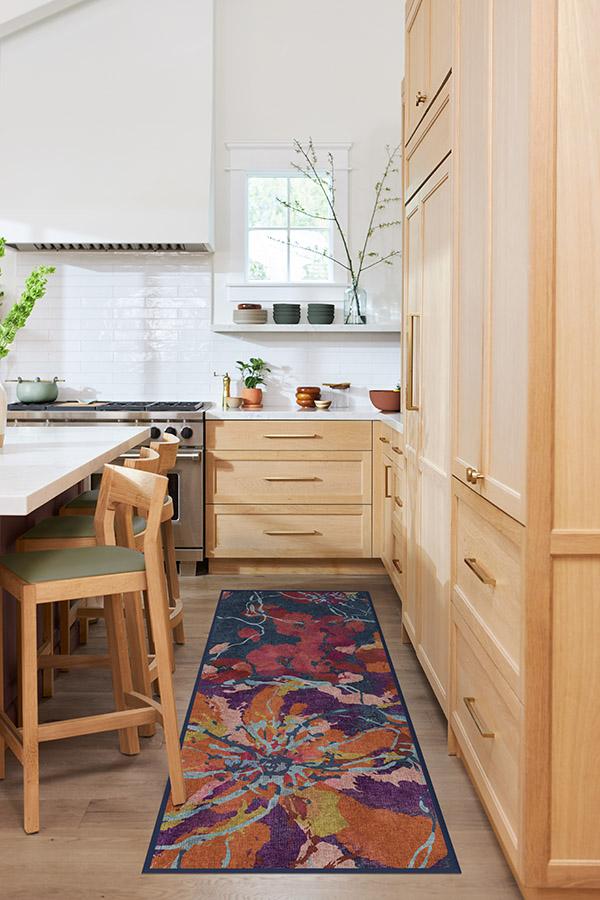 13-watercolor-floral-navy-flatwoven-rug-3.jpg Watercolor Floral Navy Flatwoven Rug