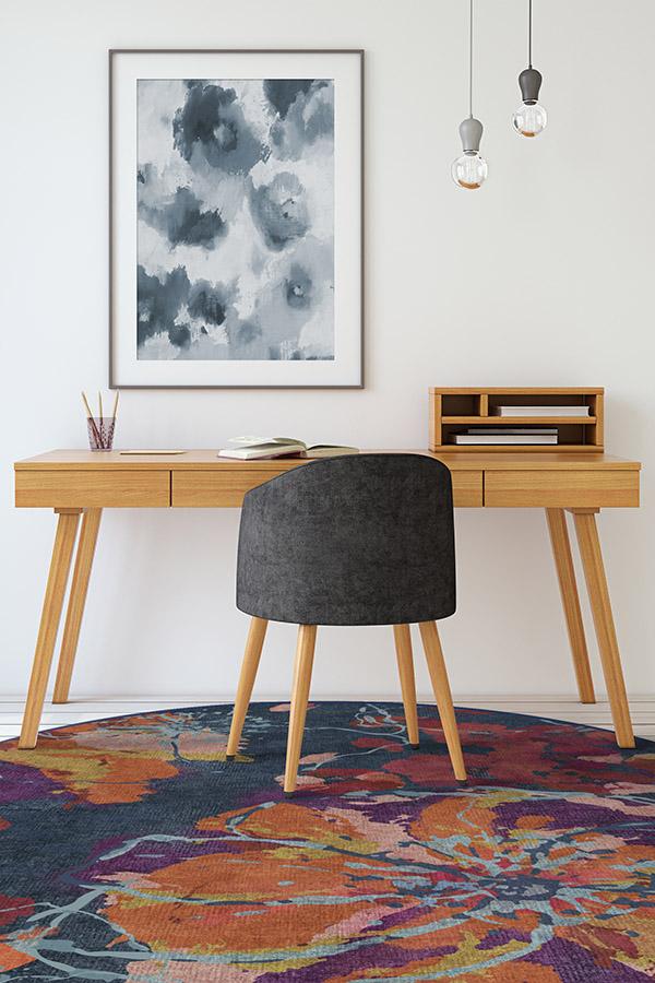 13-watercolor-floral-navy-flatwoven-rug-6.jpg Watercolor Floral Navy Flatwoven Rug