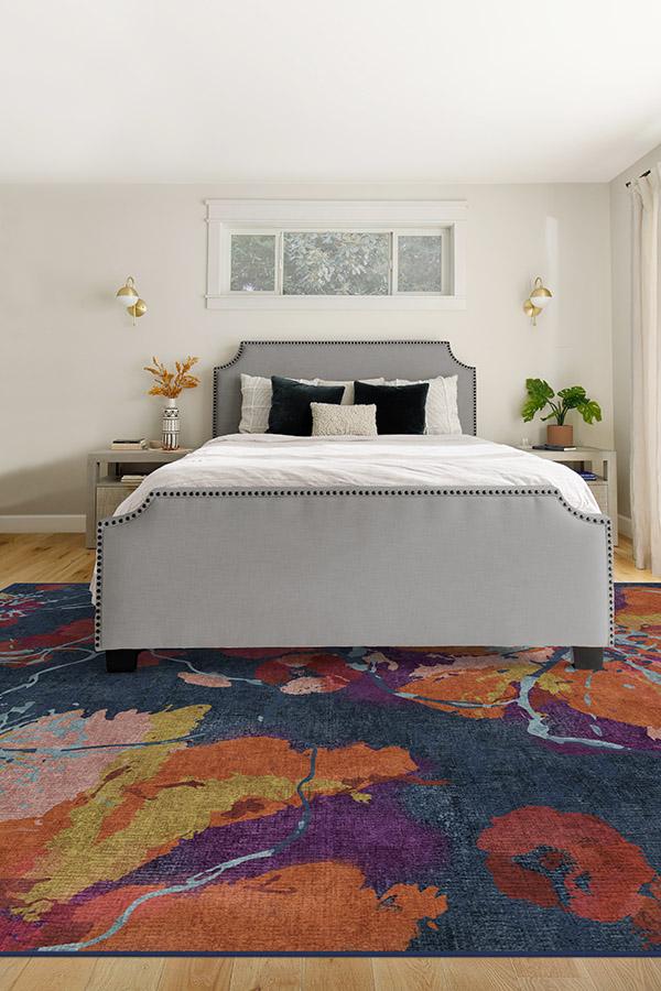 13-watercolor-floral-navy-flatwoven-rug-7.jpg Watercolor Floral Navy Flatwoven Rug