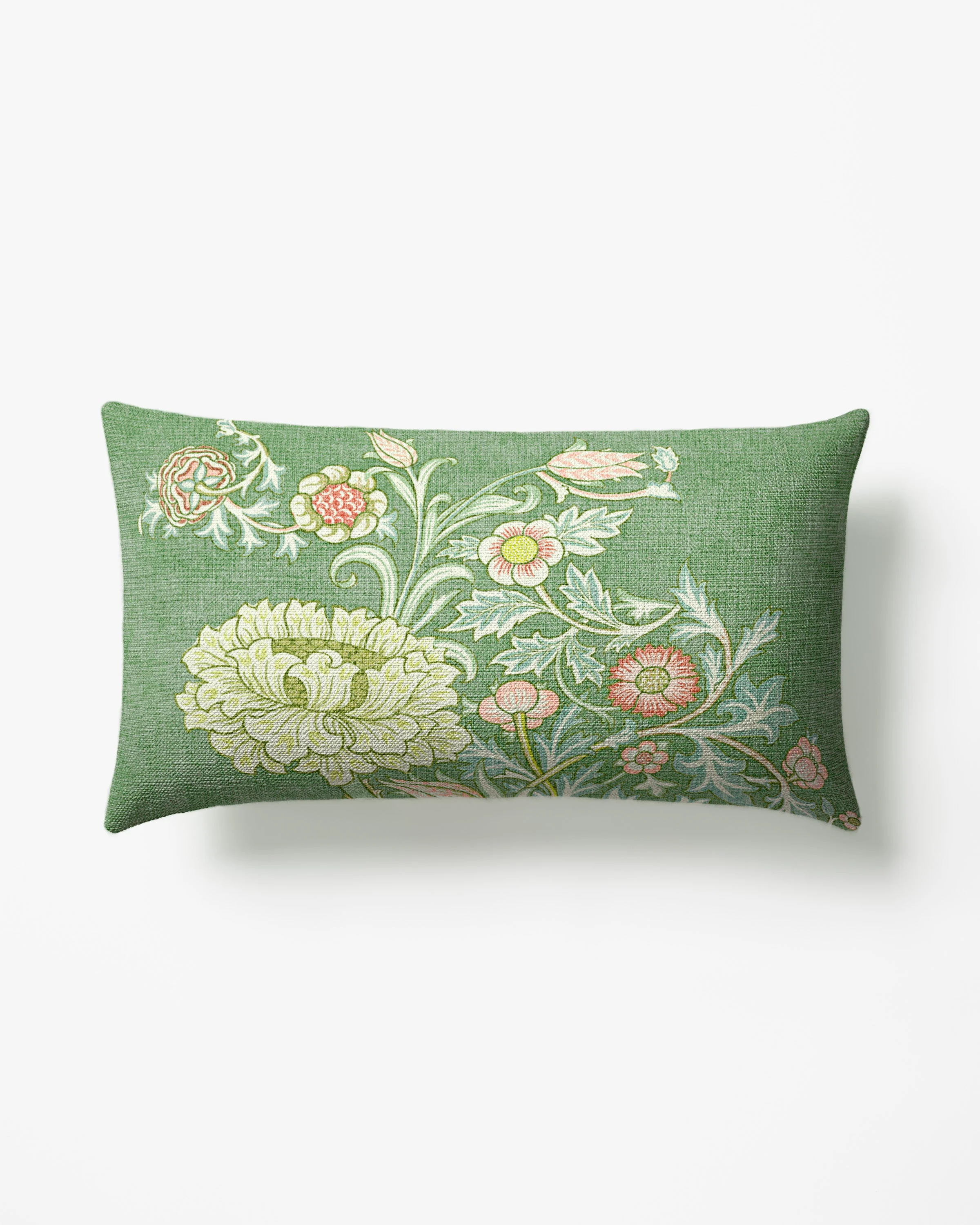 Trent Golden Sage Woven Lumbar Throw Pillow