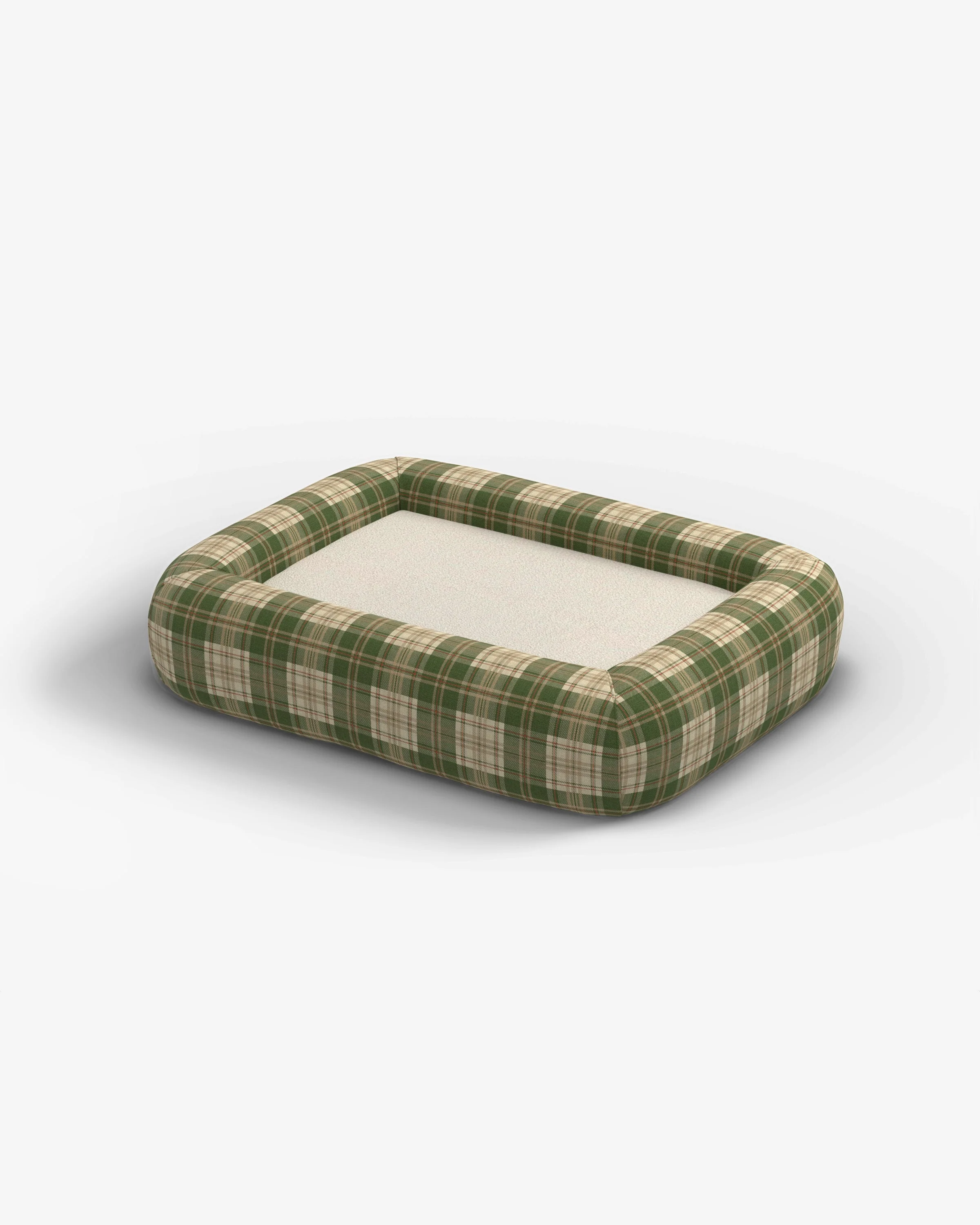 1348-spruce-tartan-green-natural-woven-bolster-pet-bed-2.webp Spruce Tartan Green & Natural Woven Bolster Pet Bed