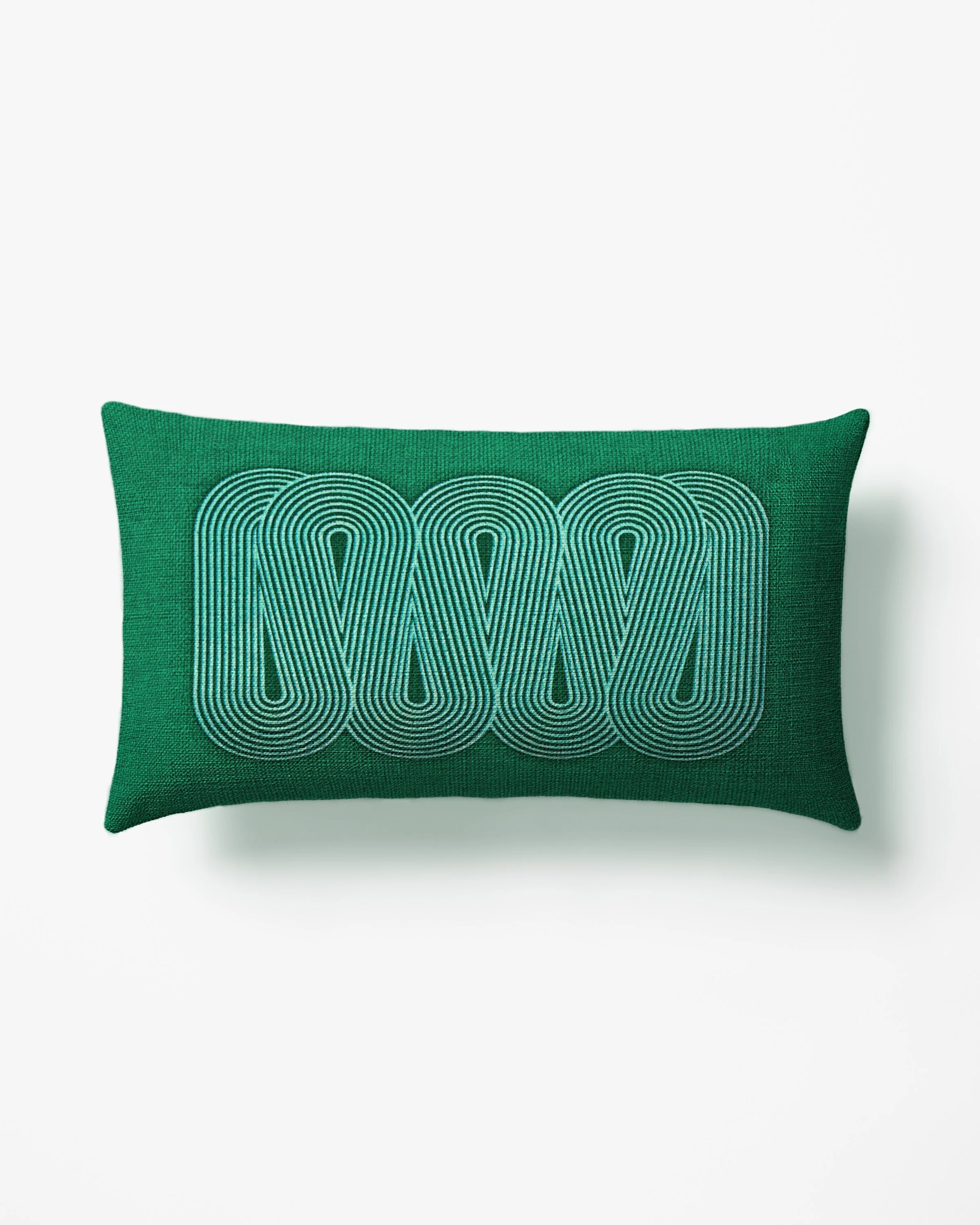 Pompidou Green Woven Throw Pillow