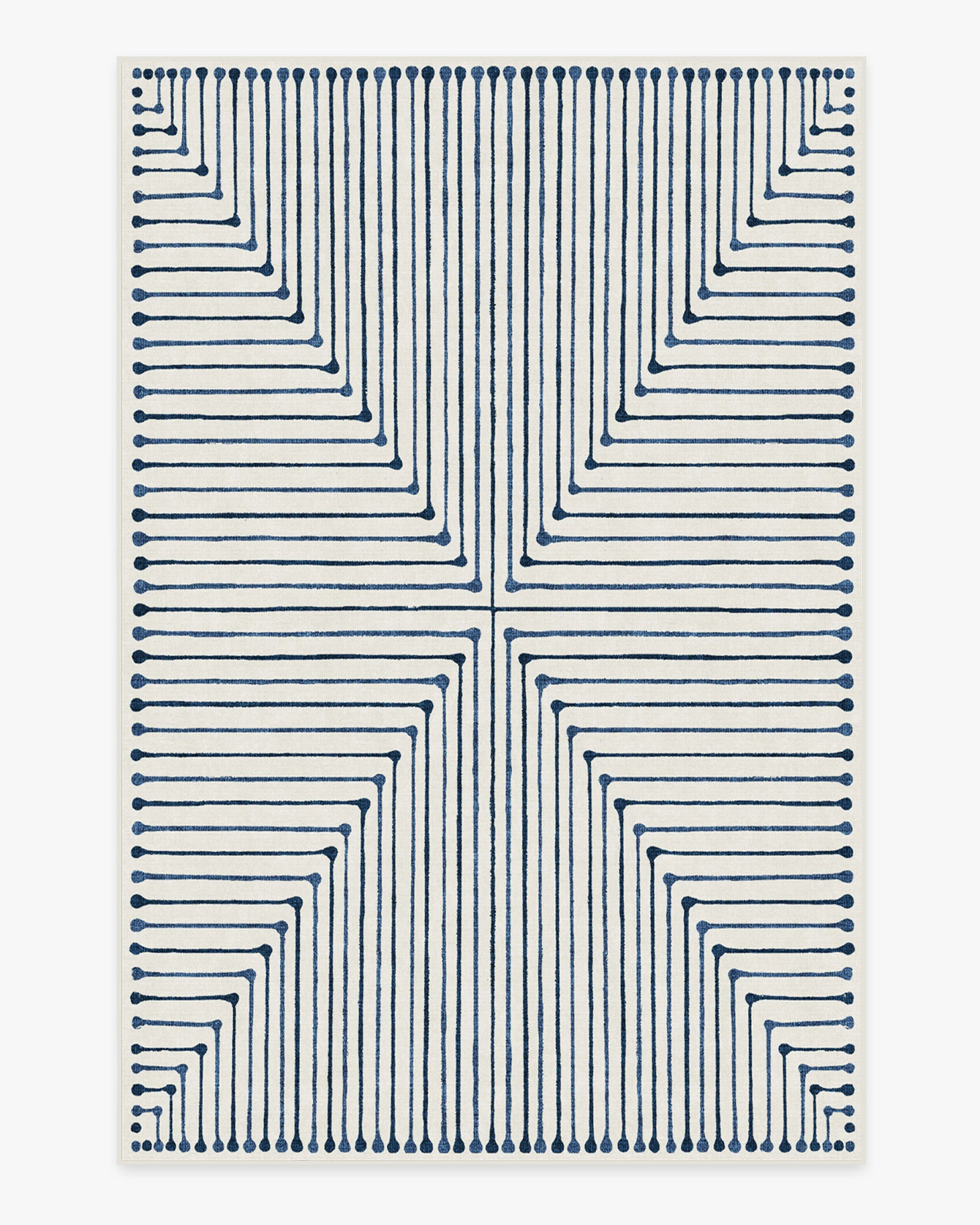 Inkdrop Slate Blue Flatwoven Rug