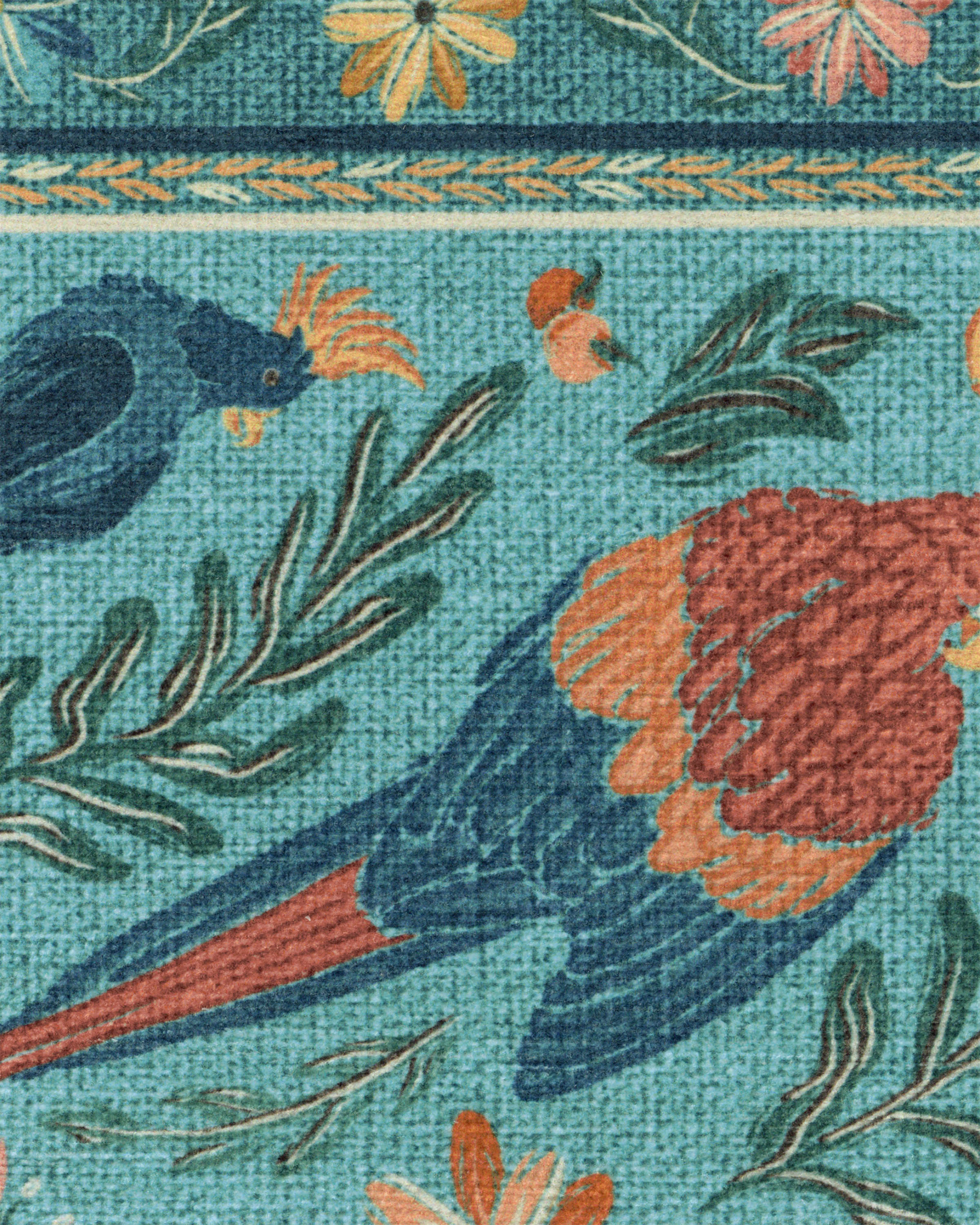 Birds Of A Feather Aqua Rug