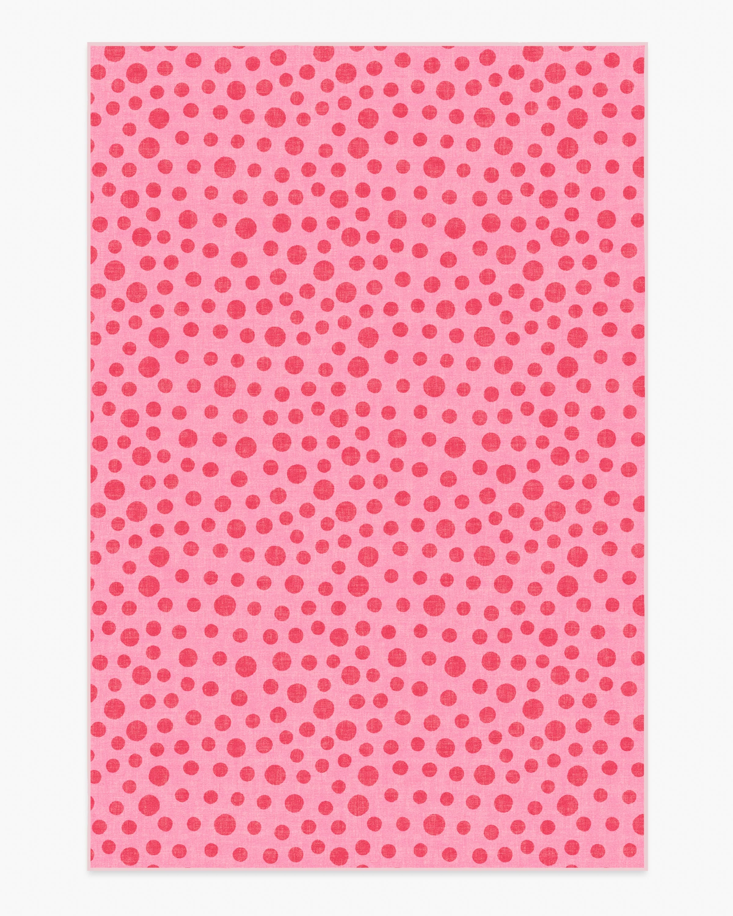 Dancing Dots Pink & Red Rug