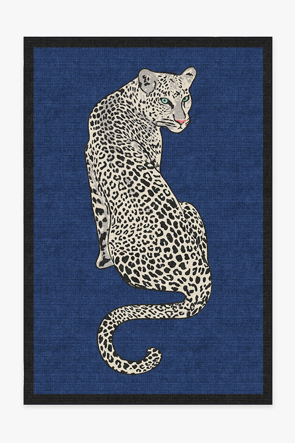 Snow Leopard Sapphire Flatwoven Rug