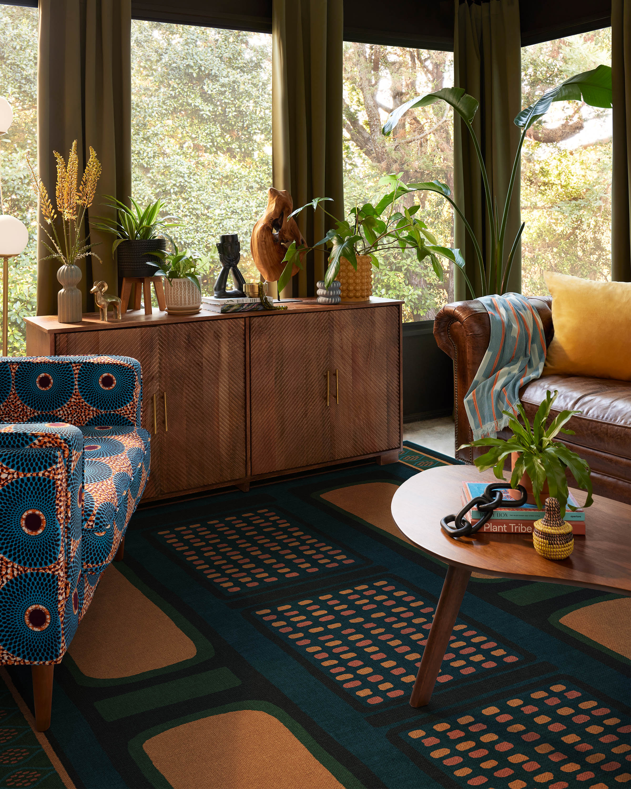 Nerissa Teal & Gold Flatwoven Rug