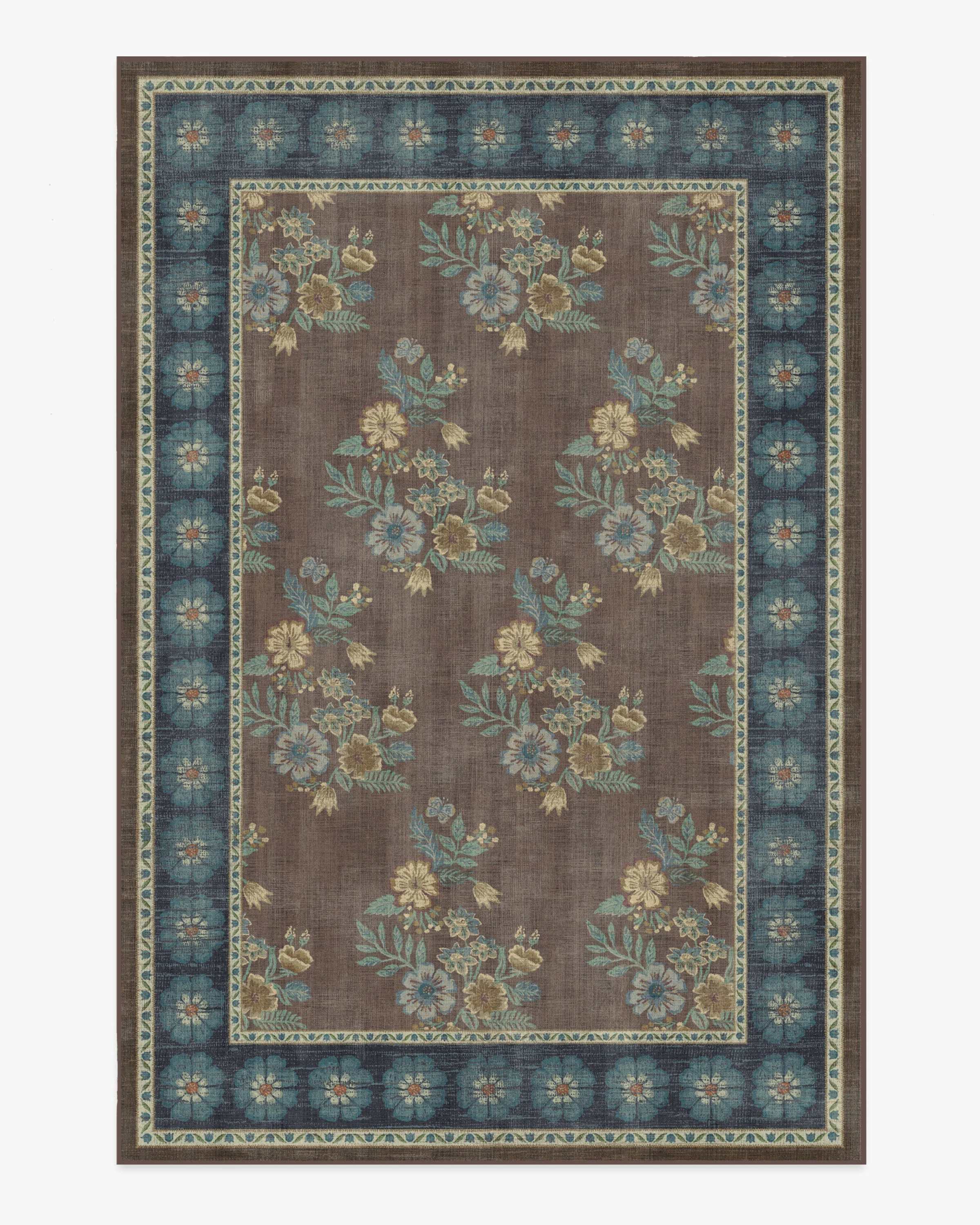 Pennywood Brown & Blue Rug