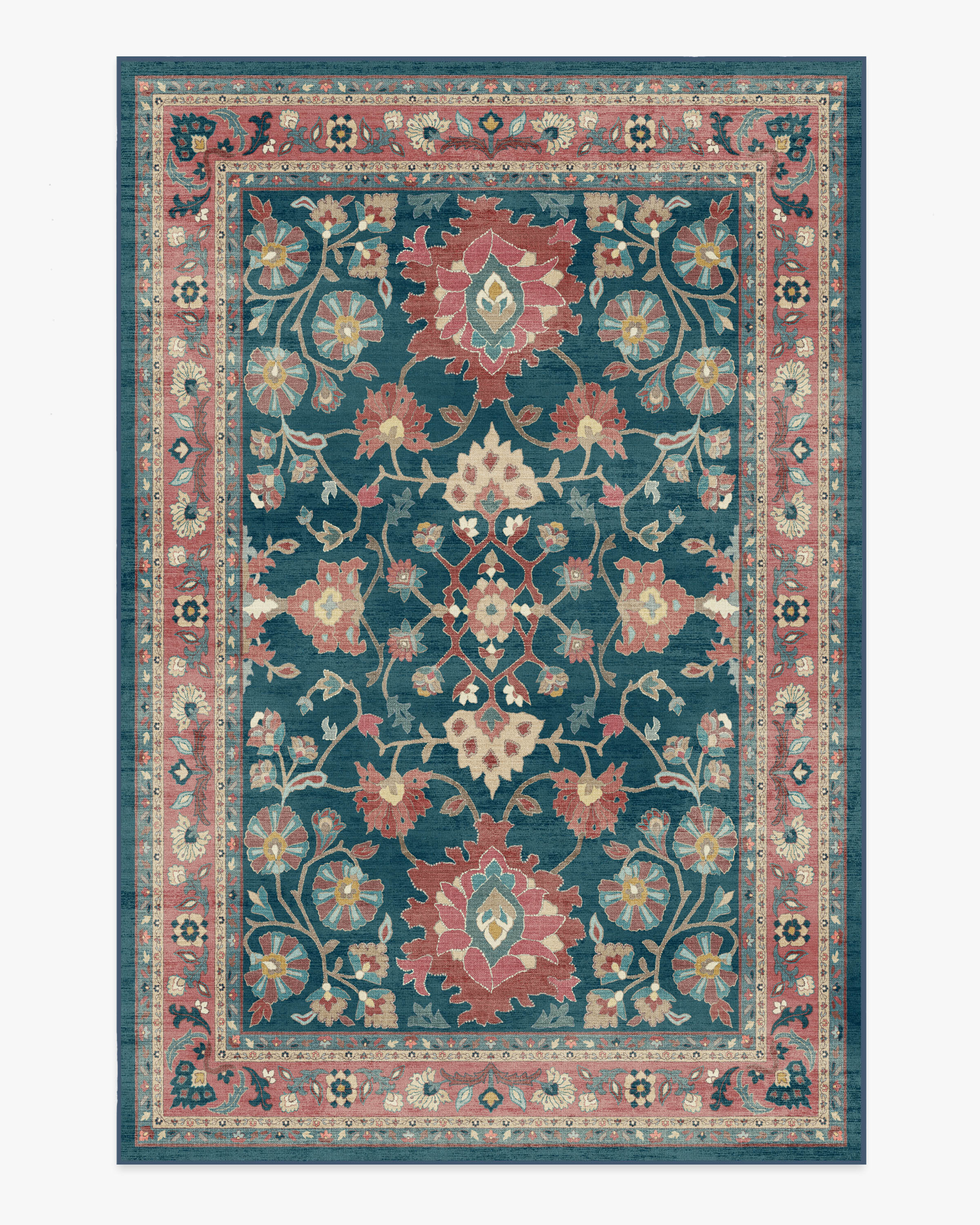Calabria Navy & Cayenne Rug