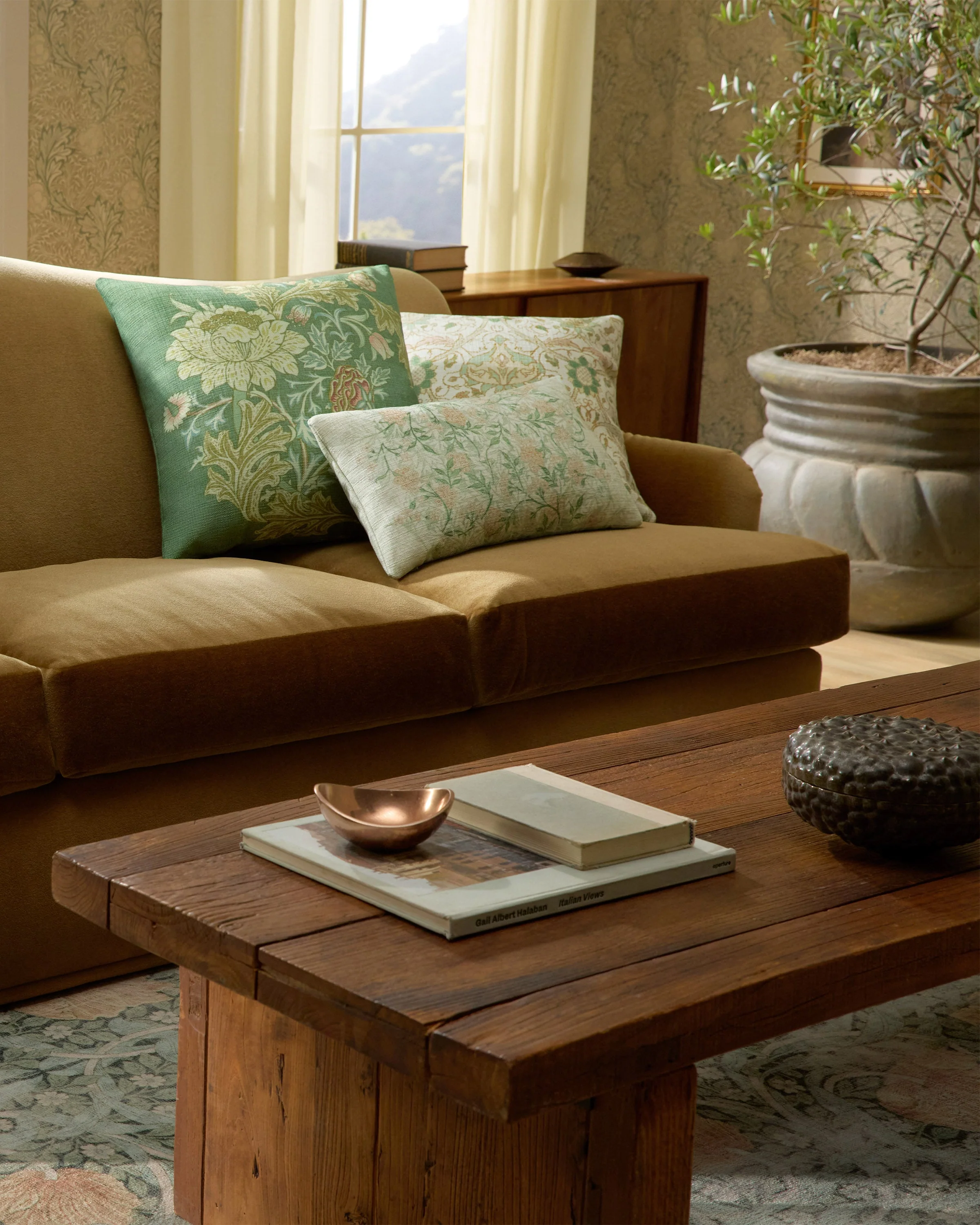 Jasmine Soft Sage Woven Lumbar Throw Pillow