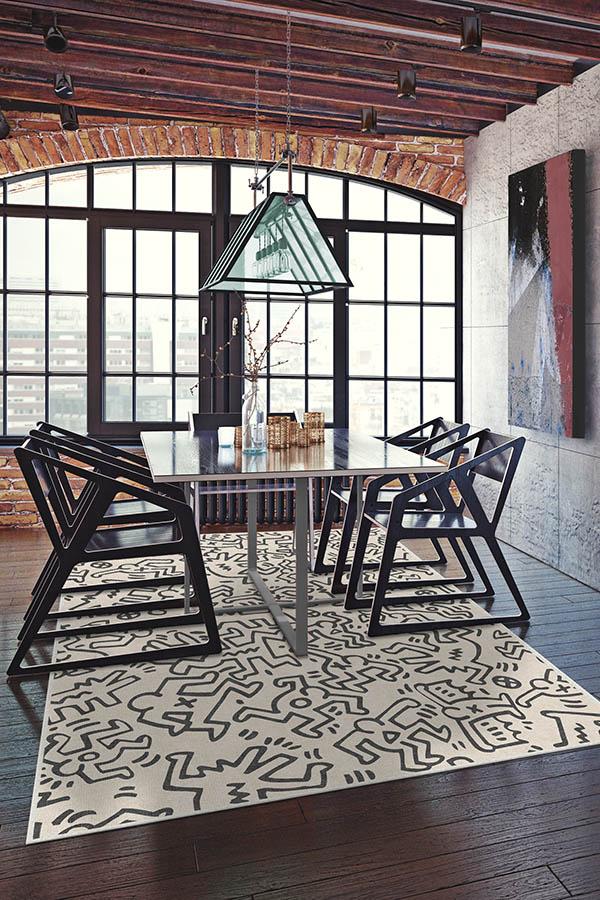 Block Party Black & Ivory Flatwoven Rug