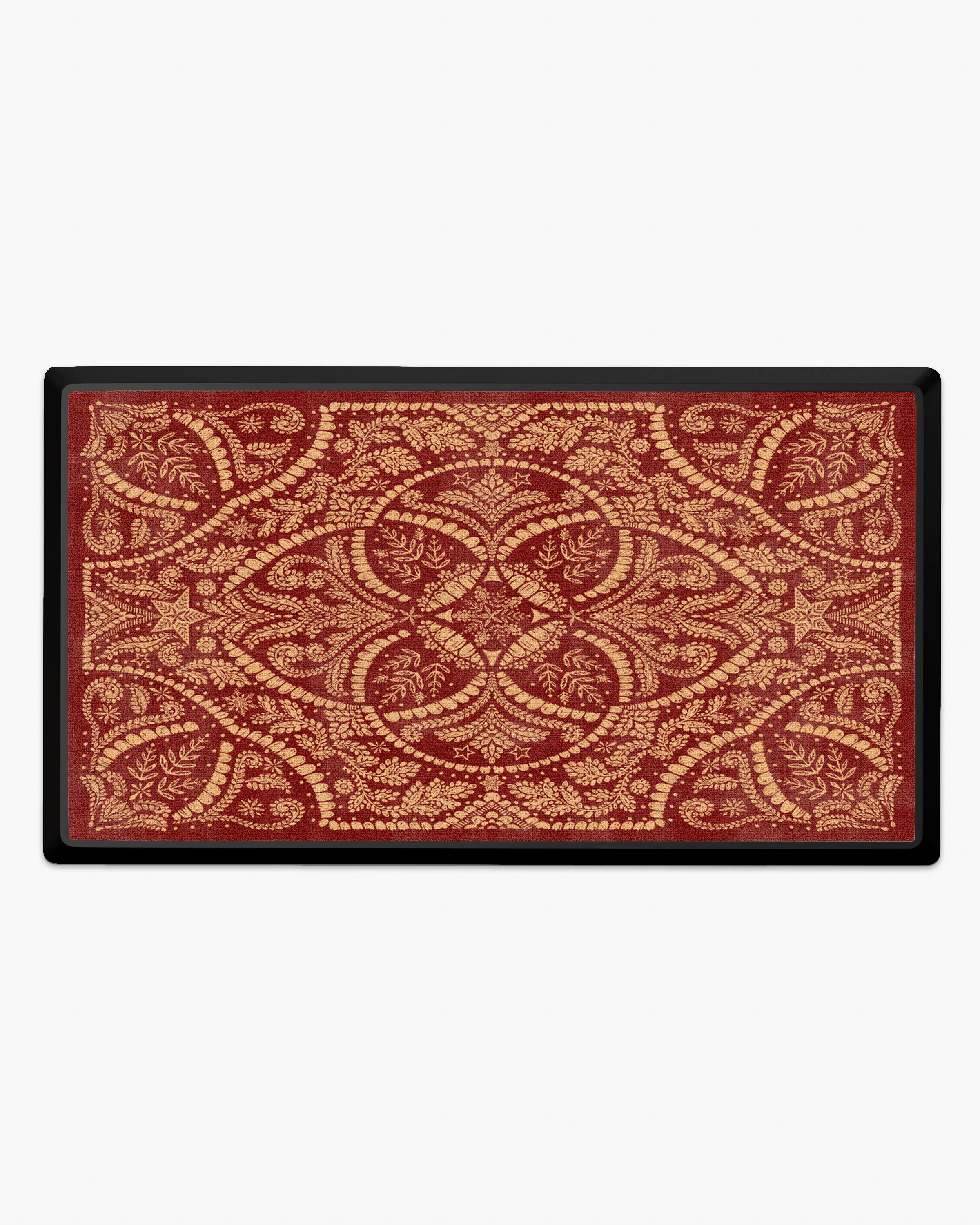 Winter Medallion Red Large Doormat