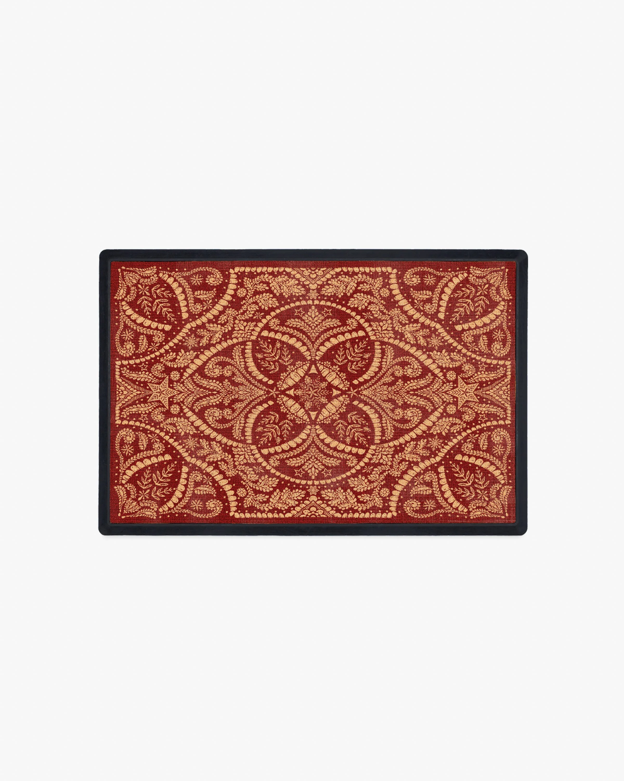 Winter Medallion Red Doormat