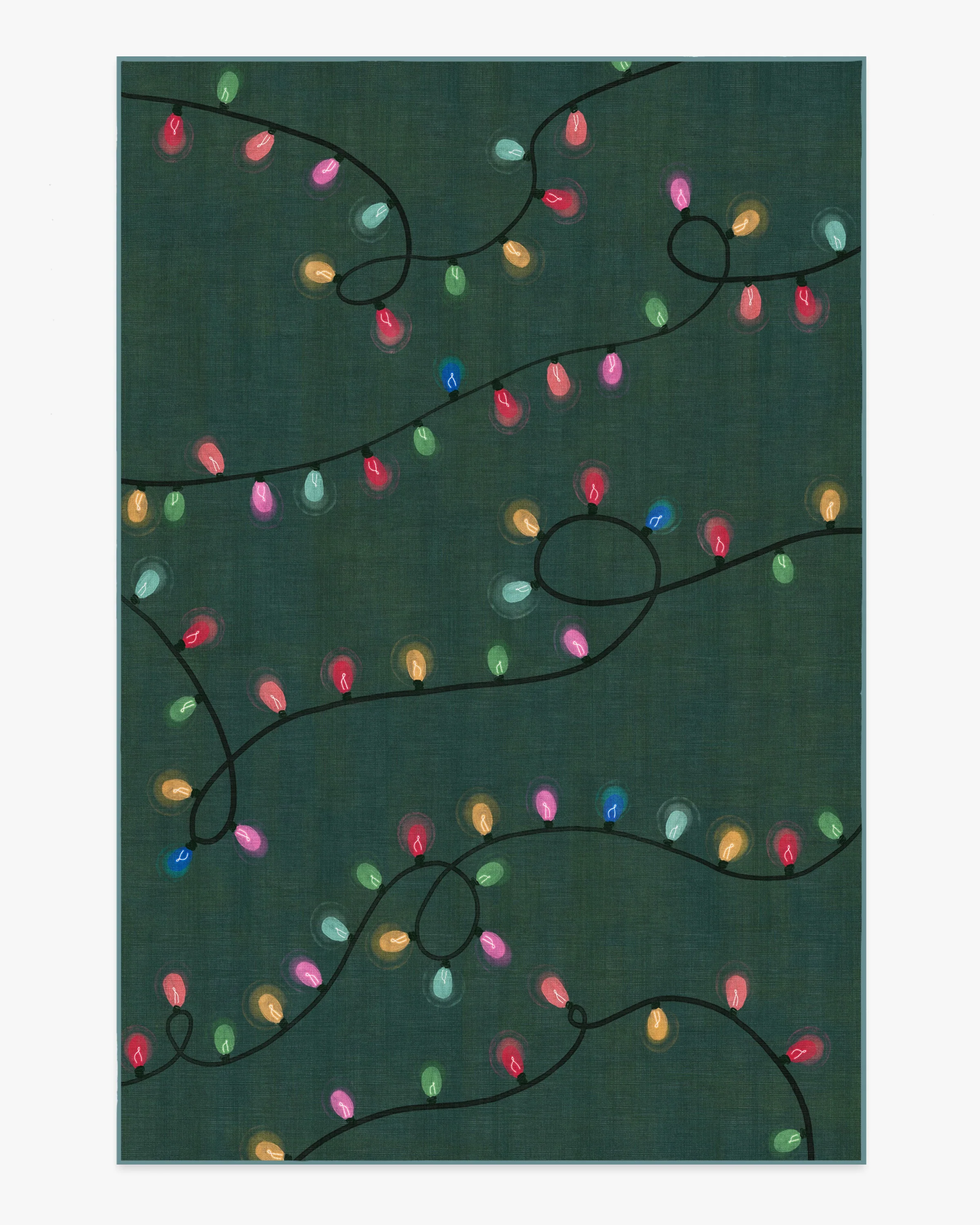 Let It Glow Green Flatwoven Rug