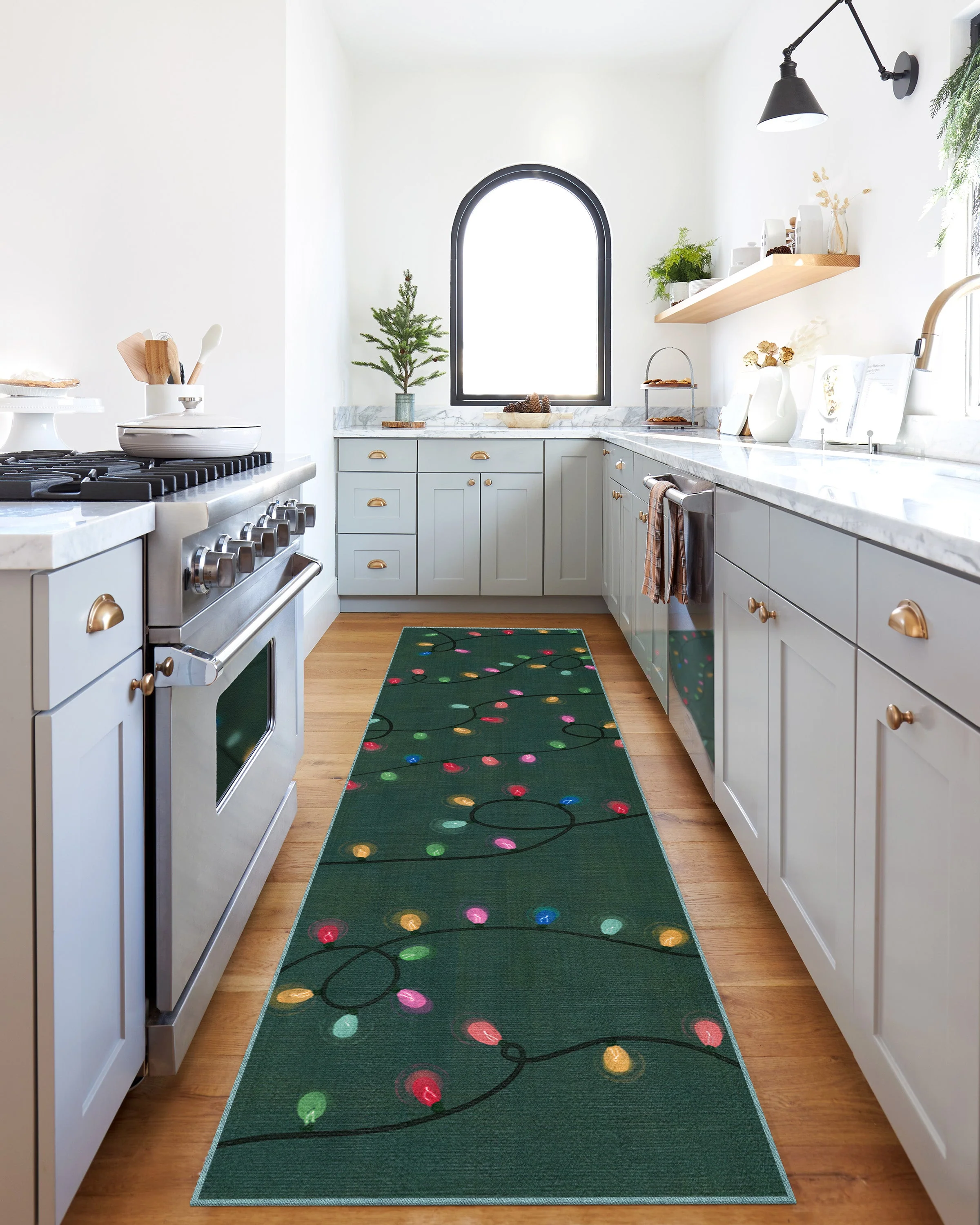 Let It Glow Green Flatwoven Rug