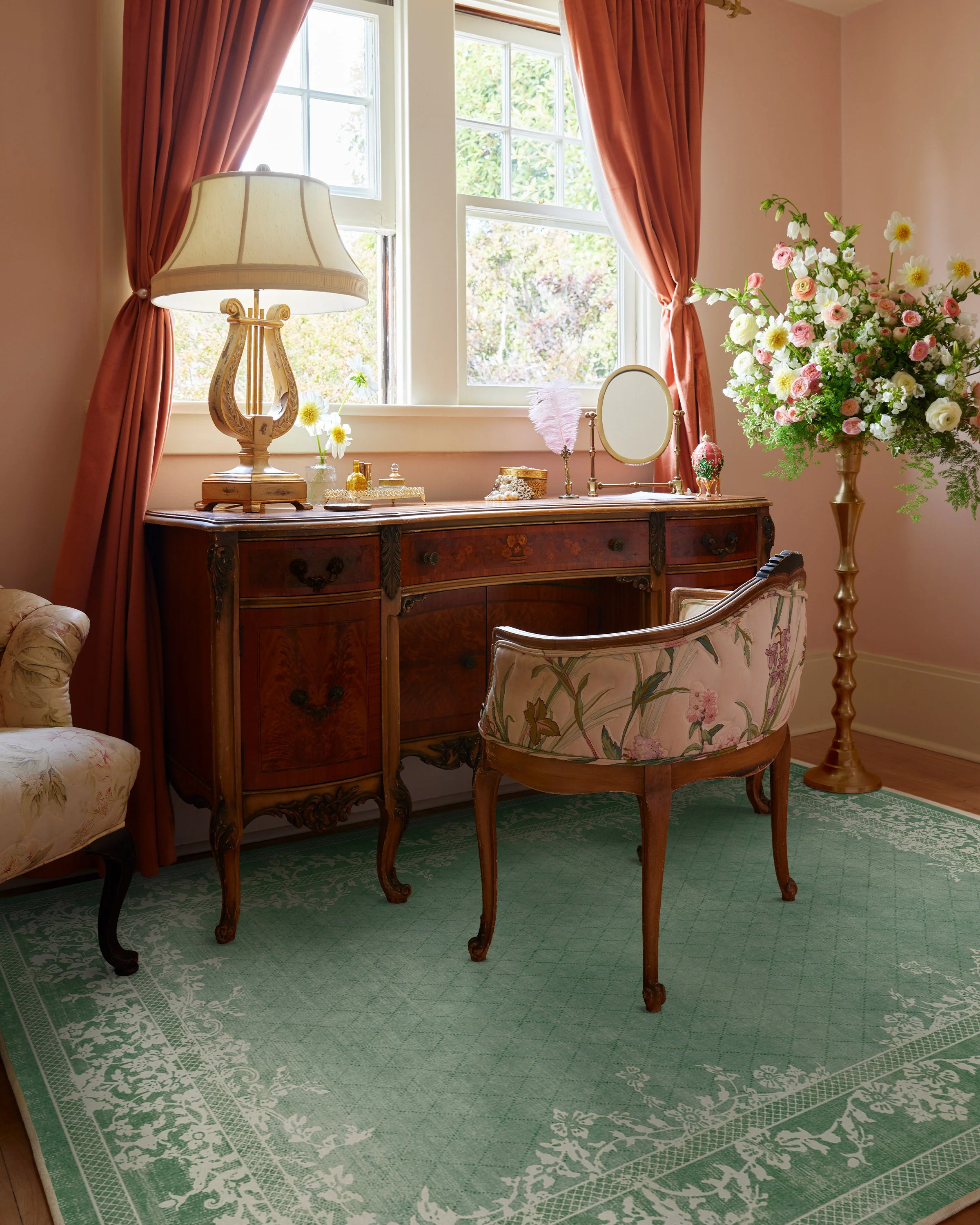 Juliet Sage Green Flatwoven Rug