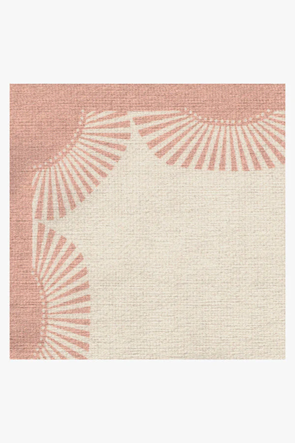 Fringe Pink & Ivory Rug