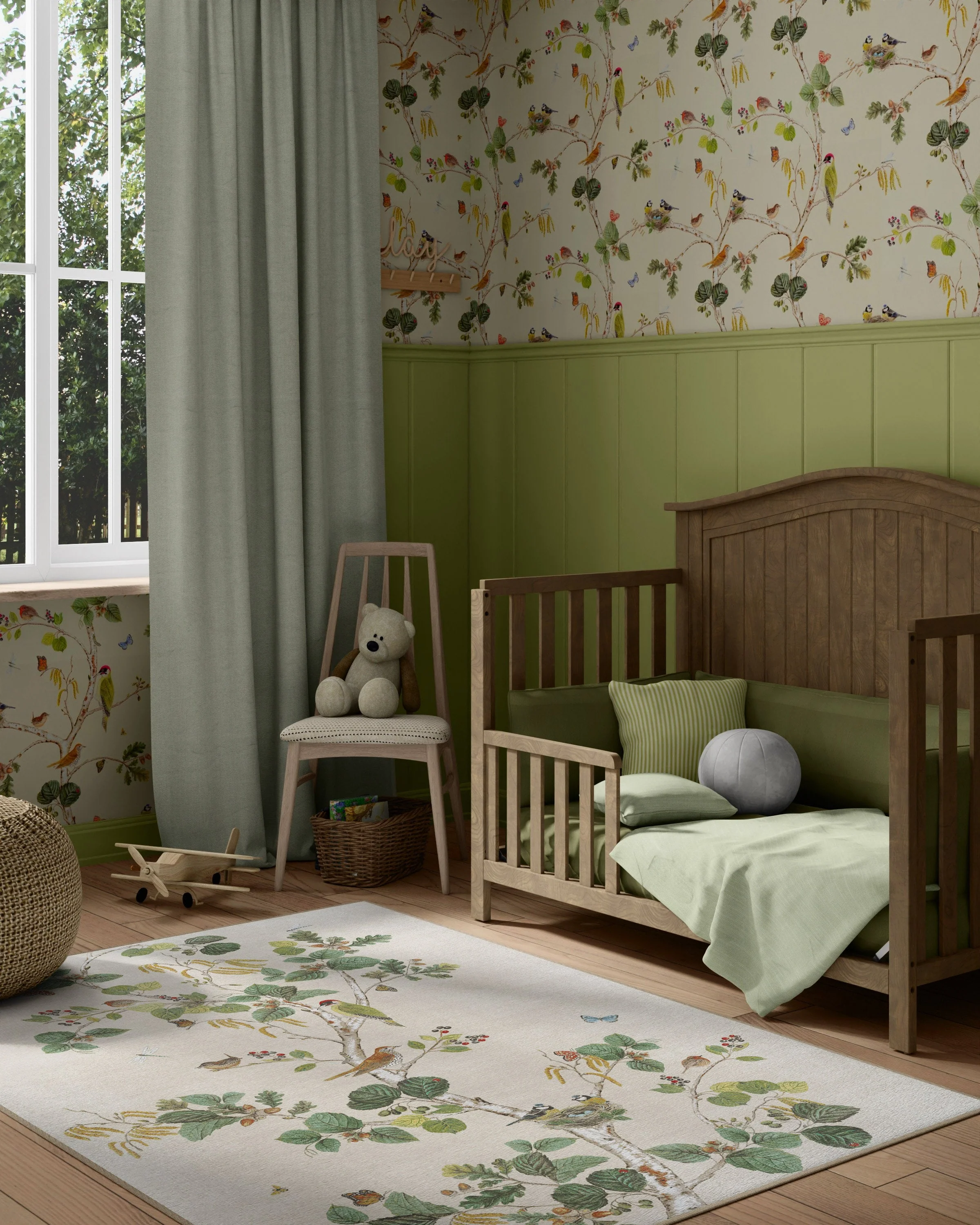 Woodland Chorus Fawn Flatwoven Rug