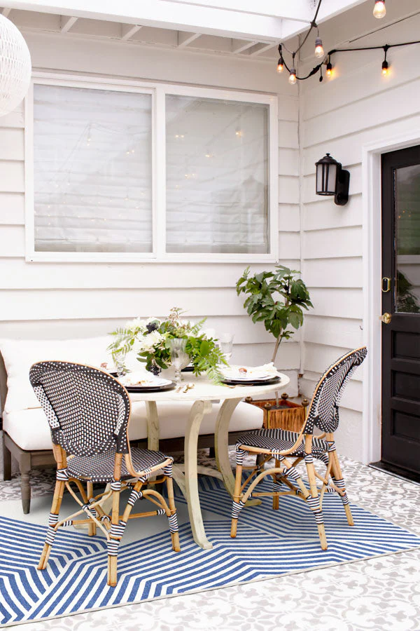 Beach Club Navy & Ivory Outdoor Rug
