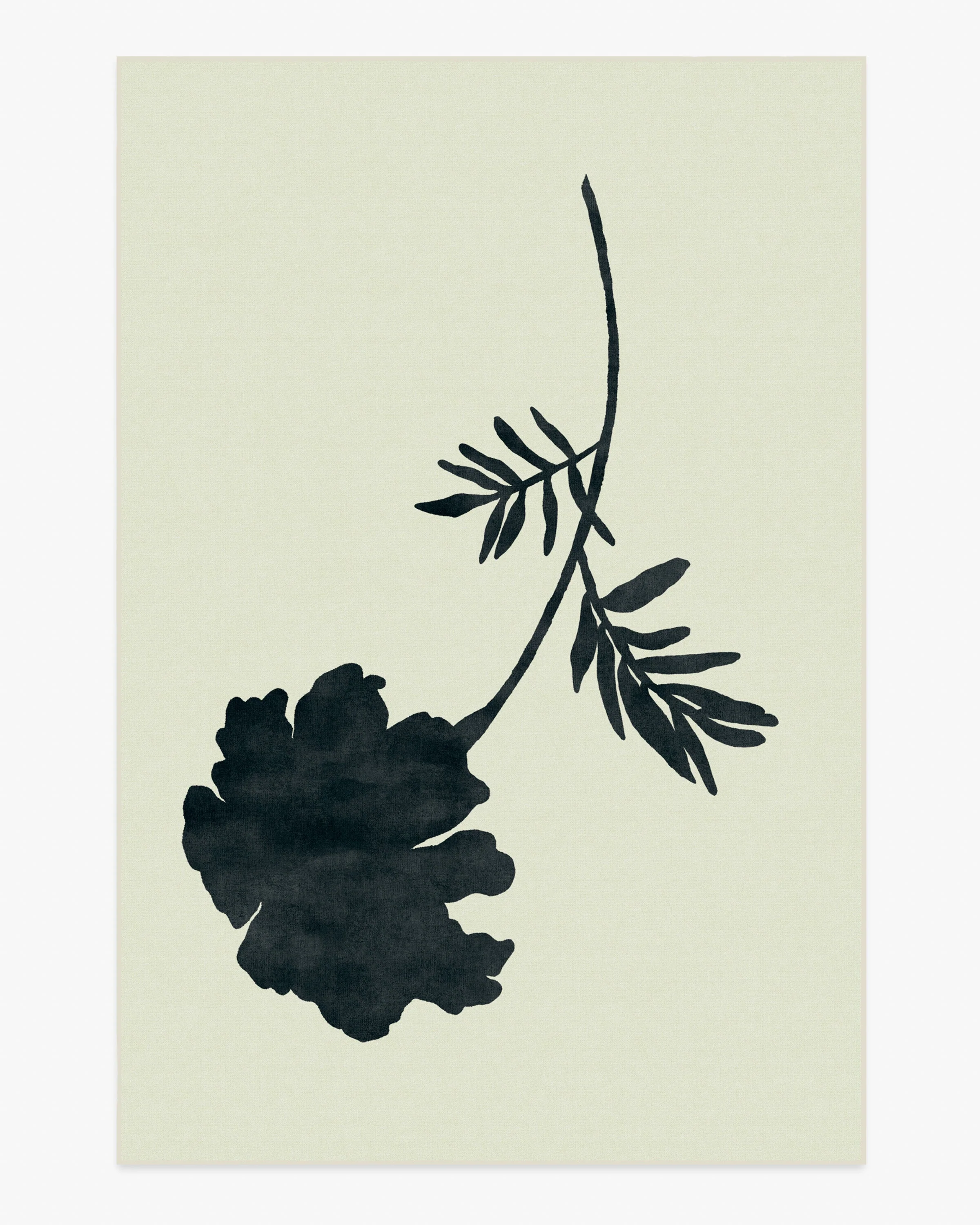 Temple Silhouette Ivory & Charcoal Flatwoven Rug