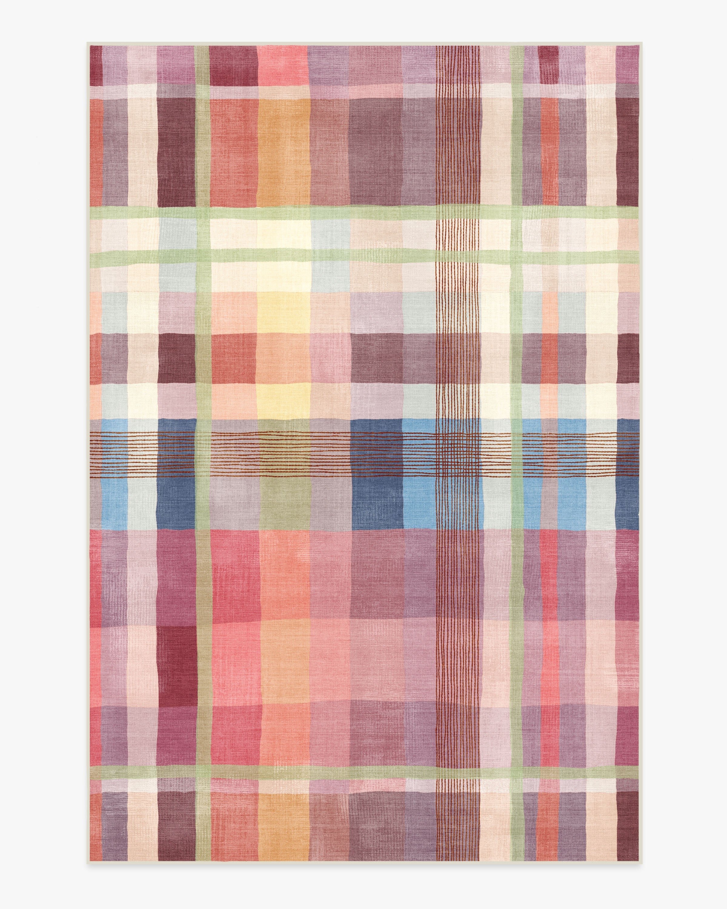 Margot Plaid Berry Multicolor Outdoor Rug