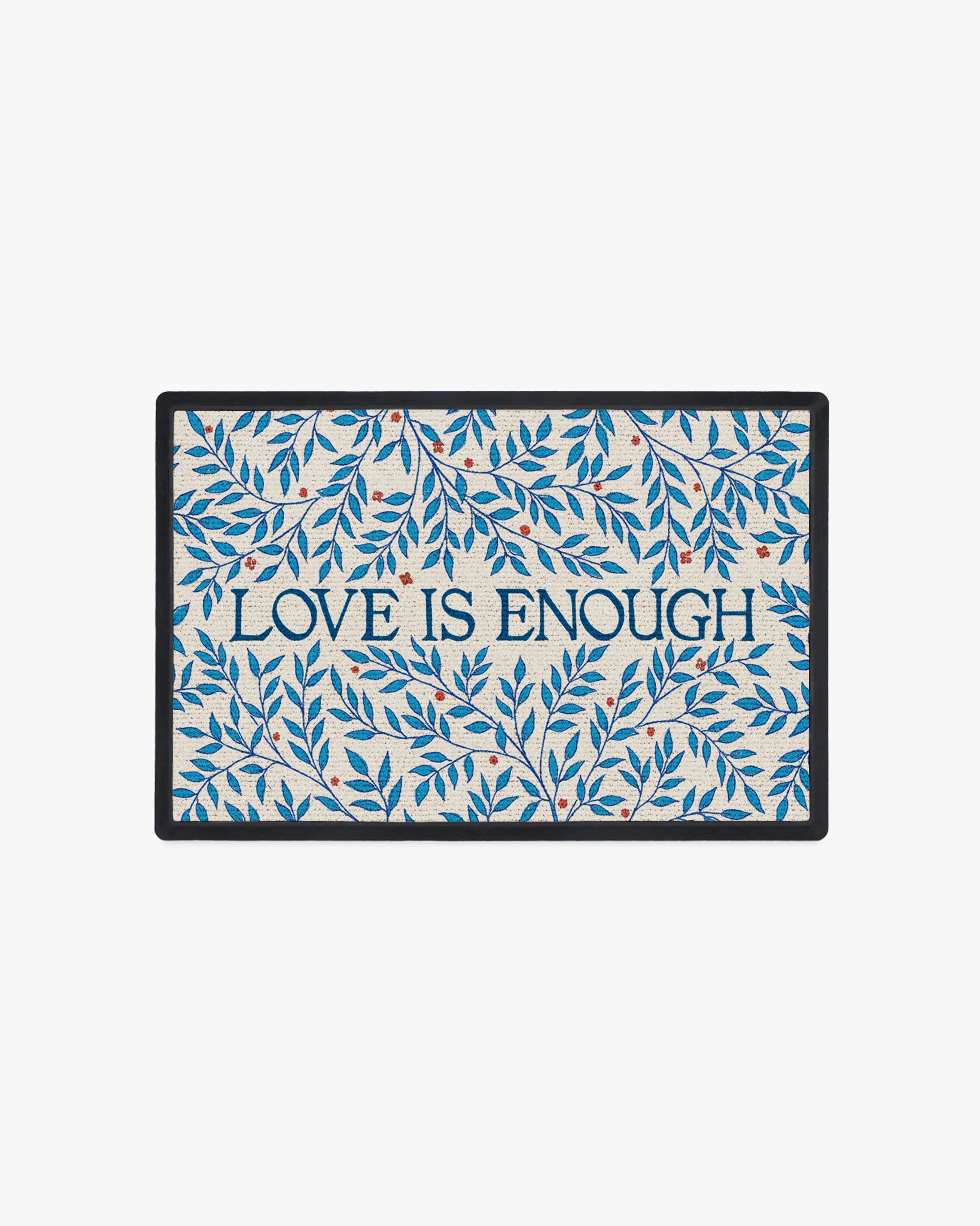 Love Is Enough Indigo & Ivory Doormat