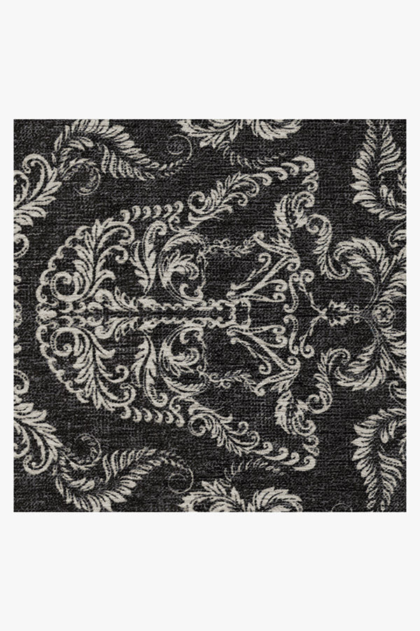 Dark Side Damask Charcoal Rug
