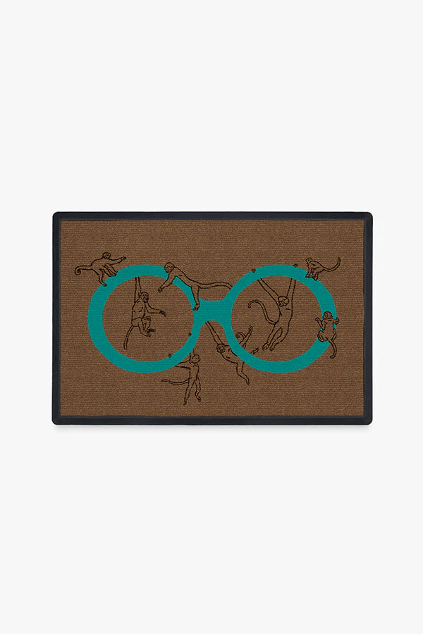 1665-monkey-see-monkey-do-turquoise-doormat-1.webp Monkey See Monkey Do Turquoise Doormat