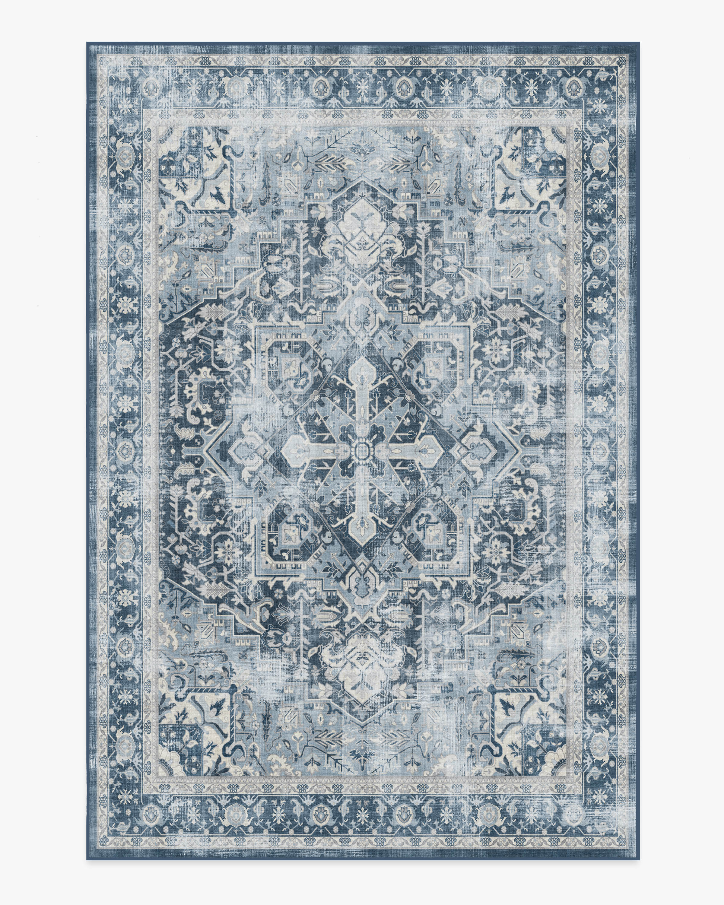 Kamran Admiral Blue Flatwoven Rug