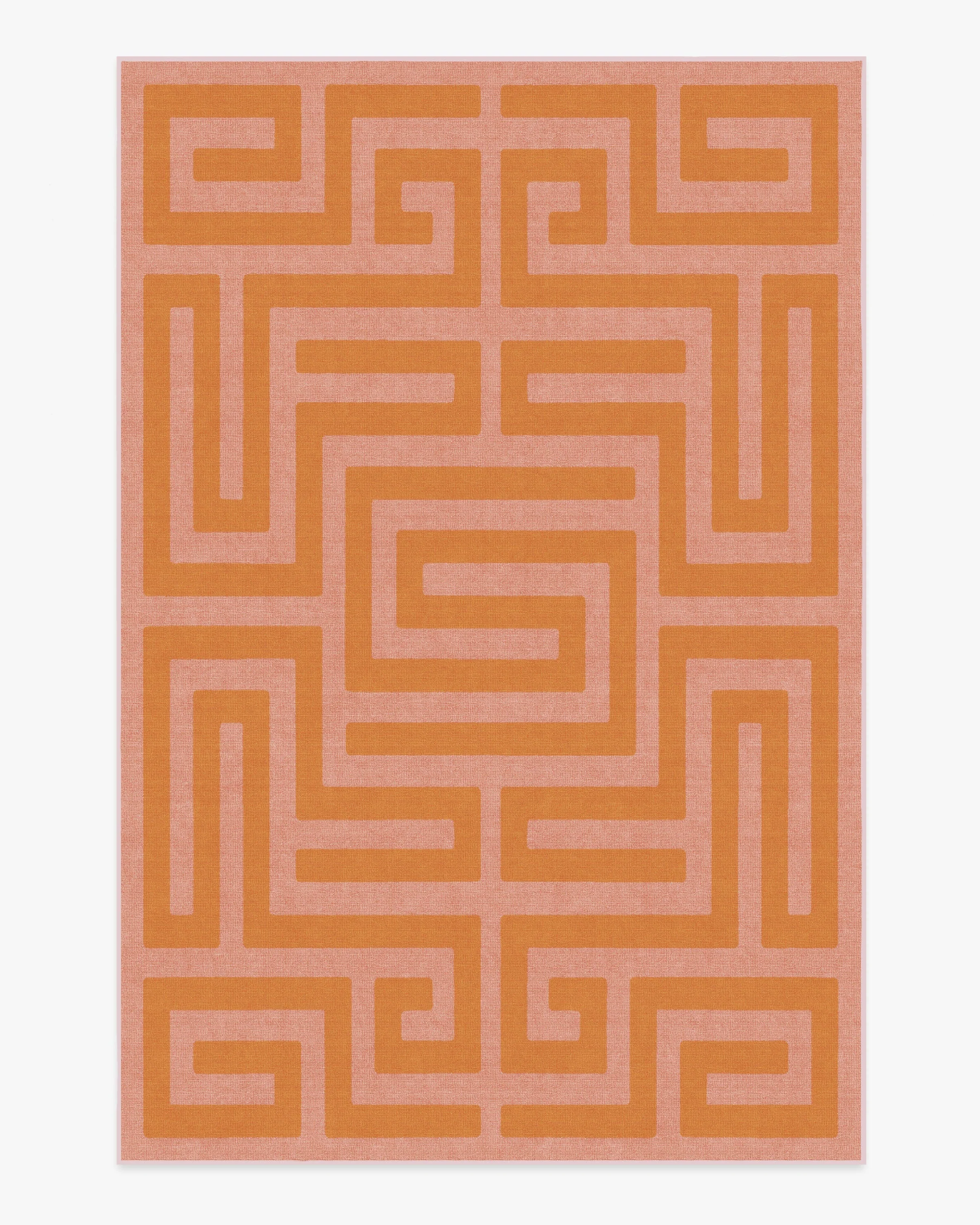 Maze Pink & Orange Rug